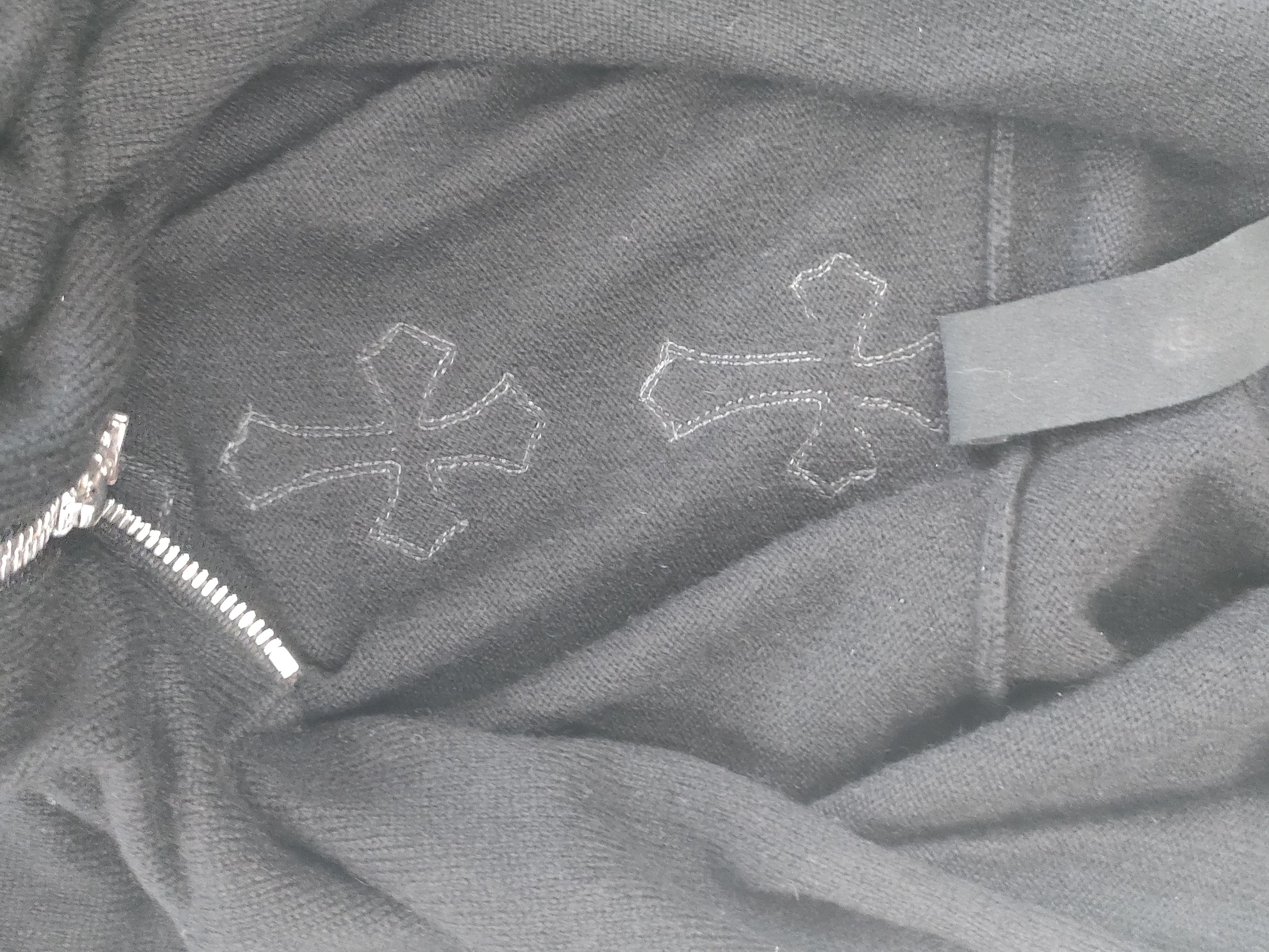 Chrome Hearts Chrome Hearts Black Cross Patch Cashmere Hooded Vest Jacket Size US L / EU 52-54 / 3 - 4 Thumbnail