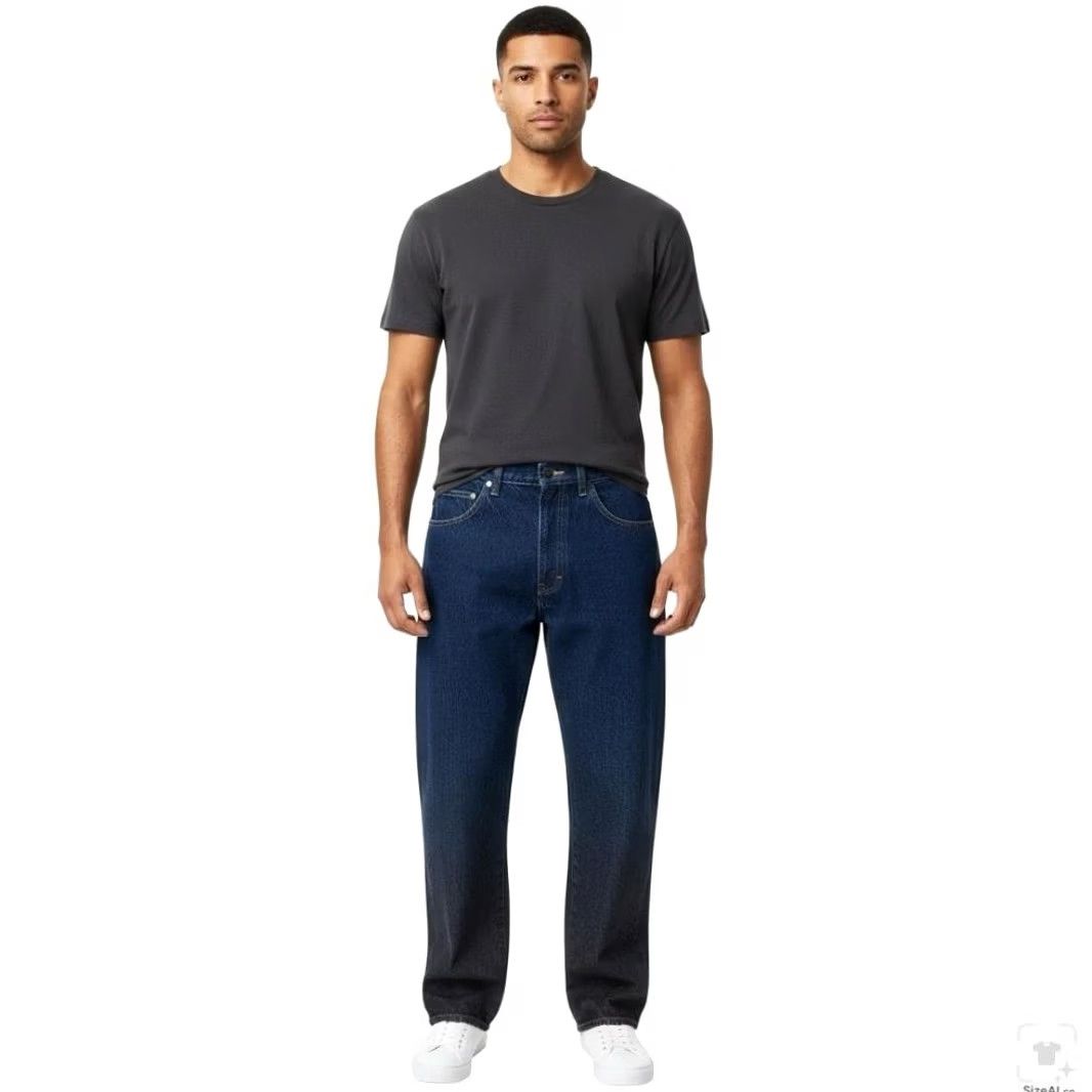 Dickies Dickies Jeans Mens 32x30 Blue Dark Wash Straight Relaxed Zip Fly Denim 5-Pocket Logo USA Modern Casual Jeans Mens Regular Fit Size US 32 / EU 48 - 4 Thumbnail