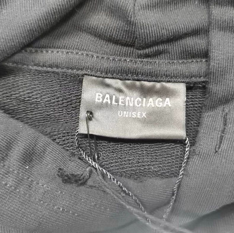 Balenciaga Balenciaga Black Letter Printed Hooded Long Sleeve Sweatsh Size US S / EU 44-46 / 1 - 3 Thumbnail