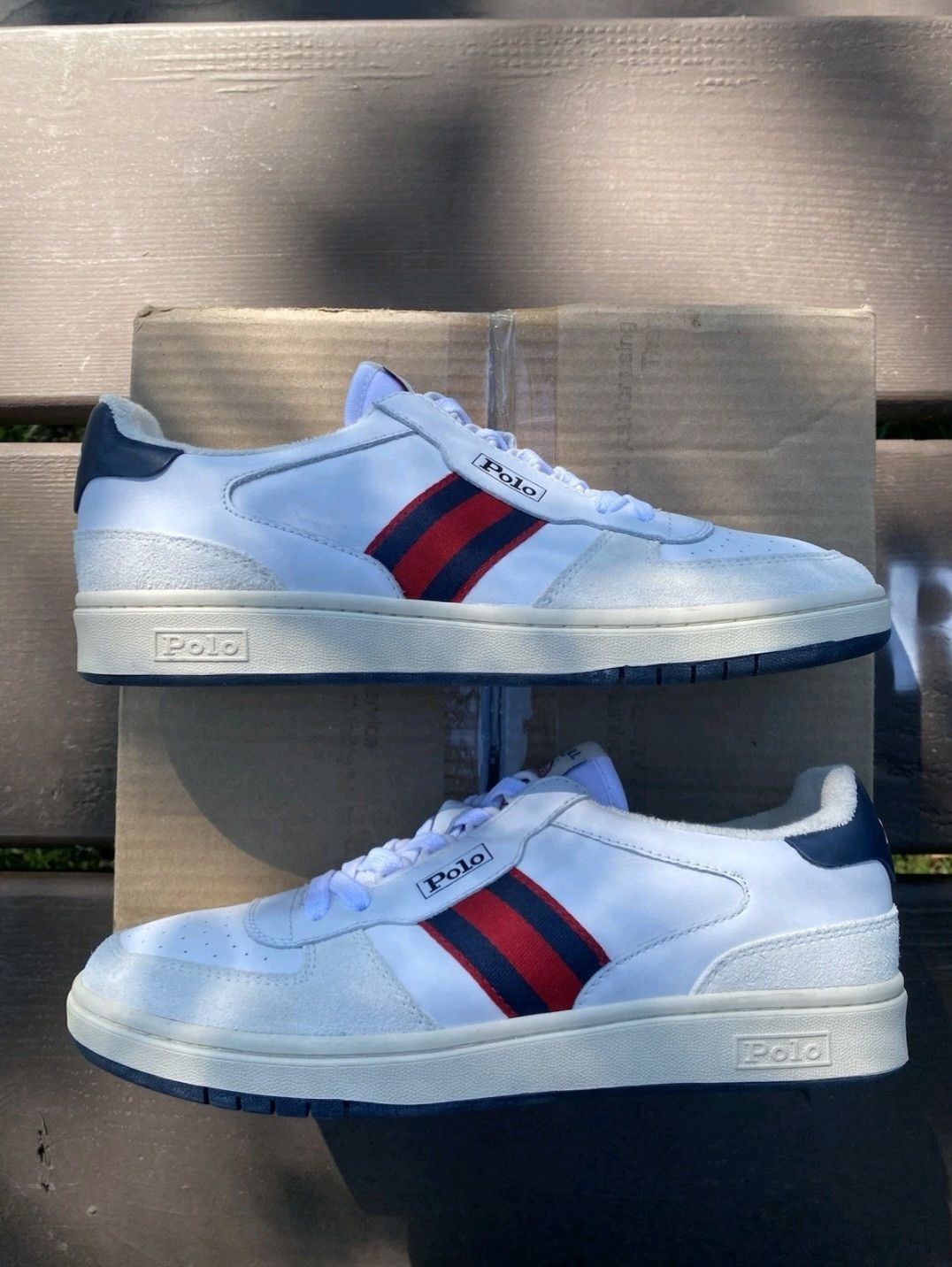 Ralph Lauren Ralph Lauren Polo Court Sneakers White Navy Red Retro 005 Size US 9 / EU 42 - 4 Thumbnail