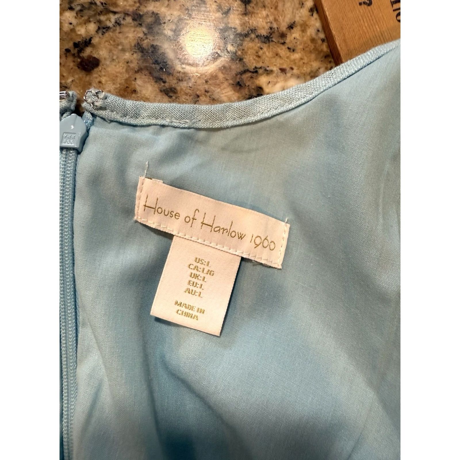 House of Harlow VINTAGE House of Harlow 1960 x Revolve blue Linen blend Square Neck Midi Dress Large Women Sleeveless Square Neck Midi Dress Womens L Blue Size L / US 10 / IT 46 - 4 Thumbnail
