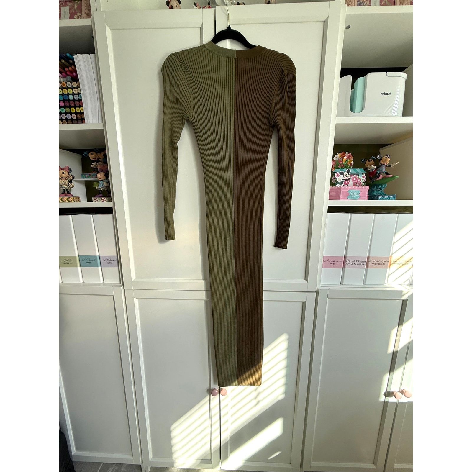 Staud Staud Olive Green Knit Dress Women Button Front S - G010 Size S / US 4 / IT 40 - 3 Thumbnail