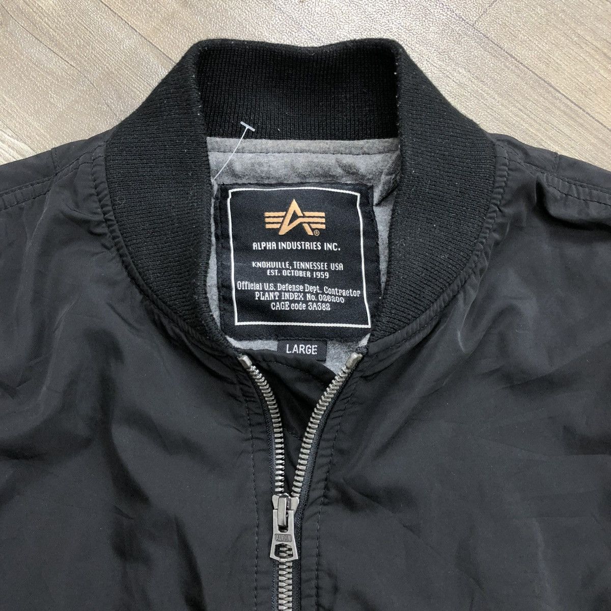 Alpha Industries Vintage Alpha Industries MA-1 Military Black Bomber Jacket Size US S / EU 44-46 / 1 - 4 Thumbnail