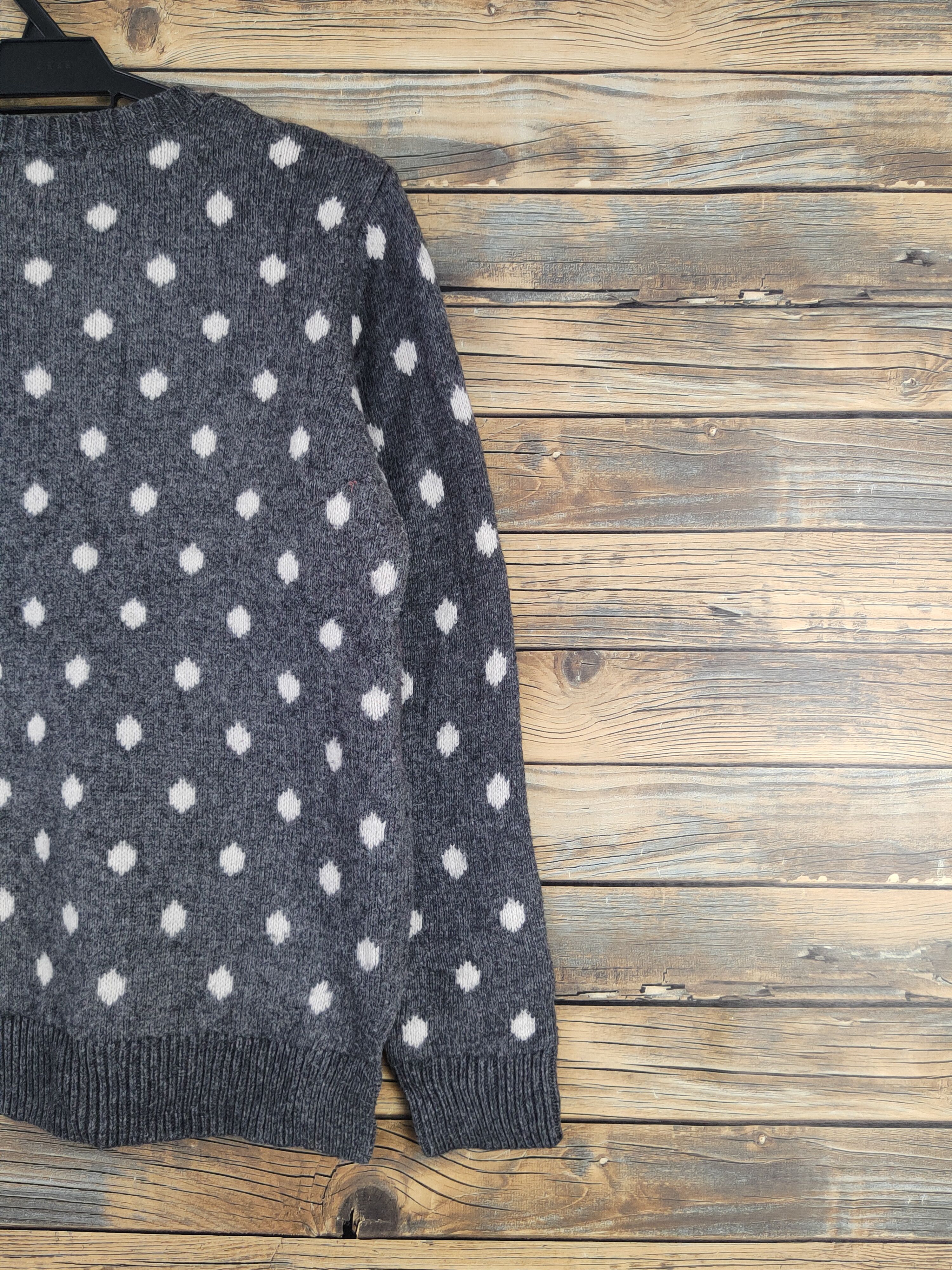 Vintage Uniqlo Dark Gray Polkadot Knitwear Sweatshirts #W2173 Size M / US 6-8 / IT 42-44 - 9 Thumbnail