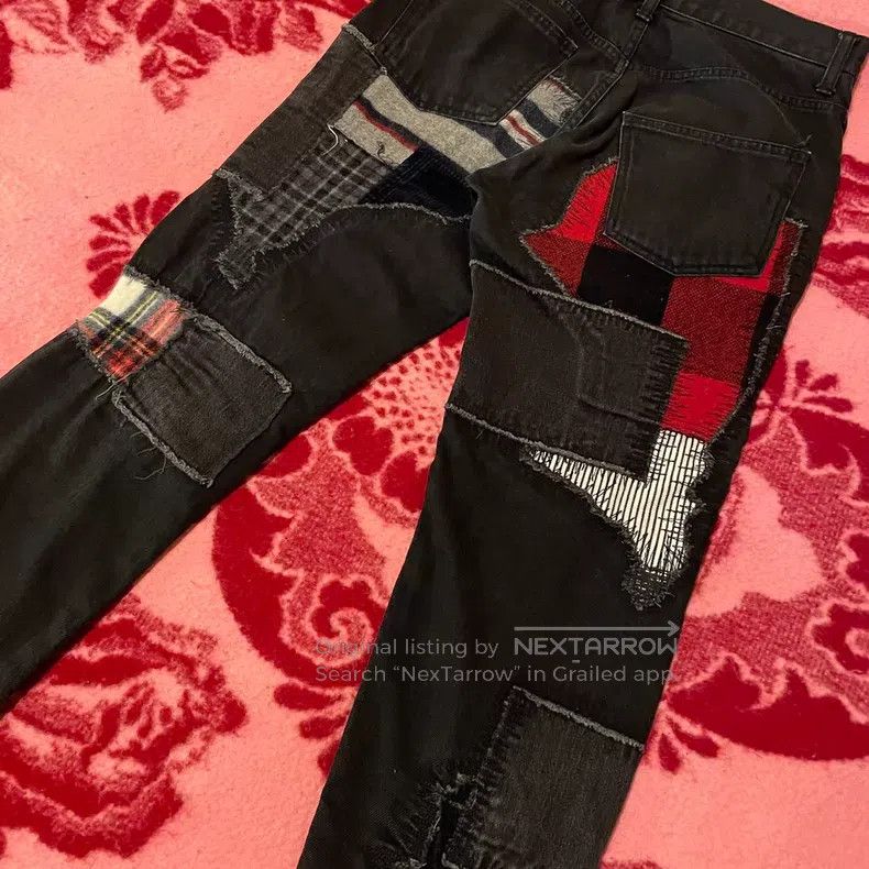 Junya Watanabe Junya Watanabe size S Patchwork Slim Fit Ankle Jeans Size US 27 - 6 Thumbnail