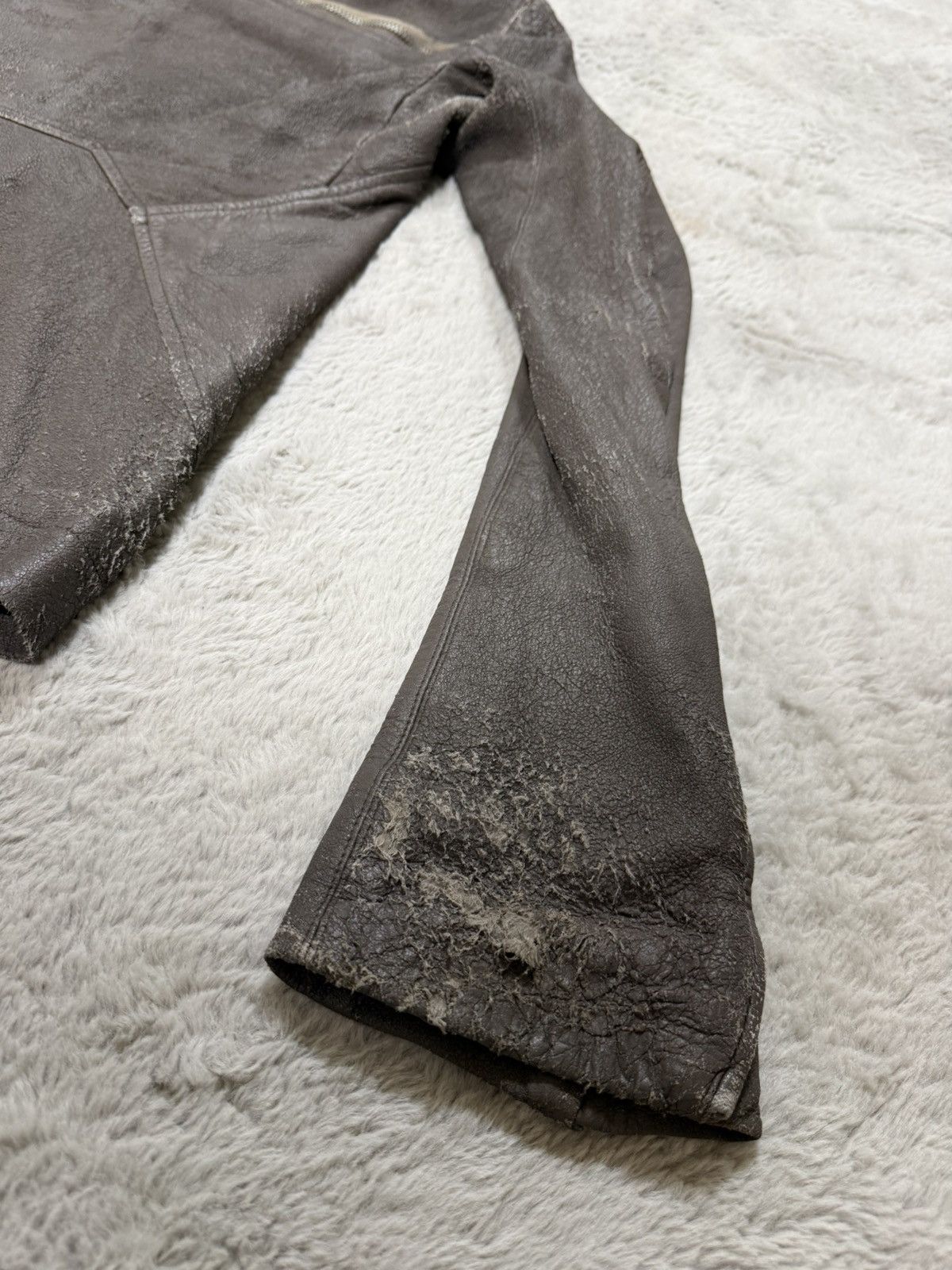 Rick Owens Rick Owens destroyed lamb skin leather jacket Size US XS / EU 42 / 0 - 10 Thumbnail
