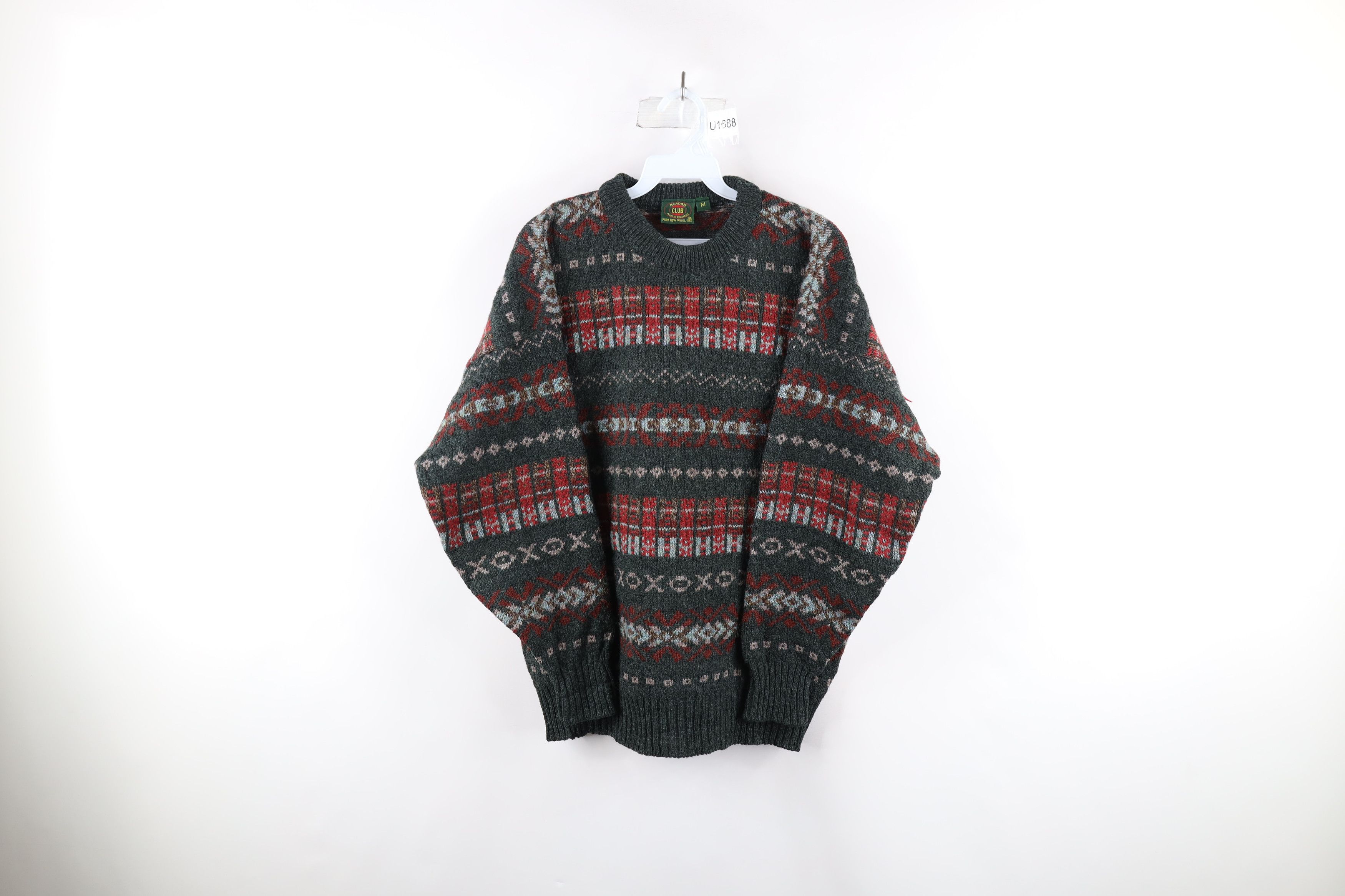 Vintage Vintage 90s Streetwear Fair Isle Knit Crewneck Sweater Size US M / EU 48-50 / 2 - 1 Thumbnail