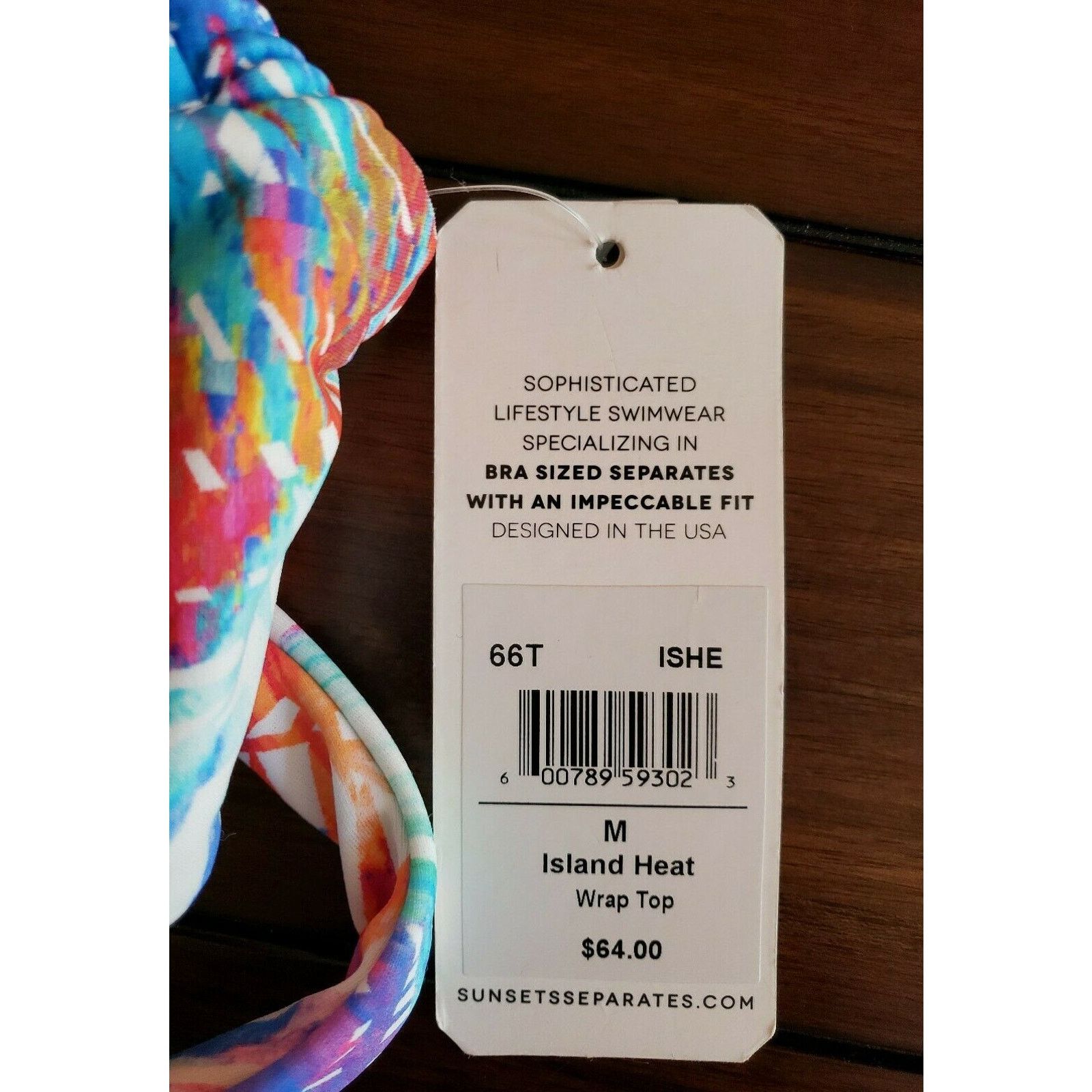 SUNSEA Sunsets Island Heat Wrap Bikini Top Top Women's Swimwear M Size M / US 6-8 / IT 42-44 - 2 Thumbnail