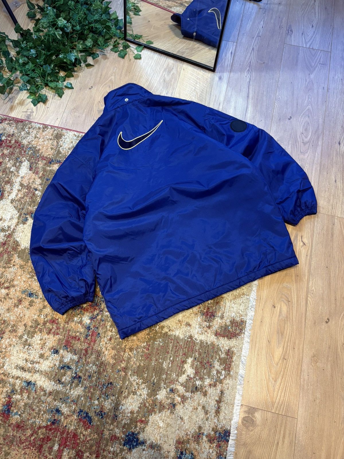 Nike 90s Vintage Double Big Swoosh Logo Oversized Down Jacket Size US M / EU 48-50 / 2 - 1 Thumbnail