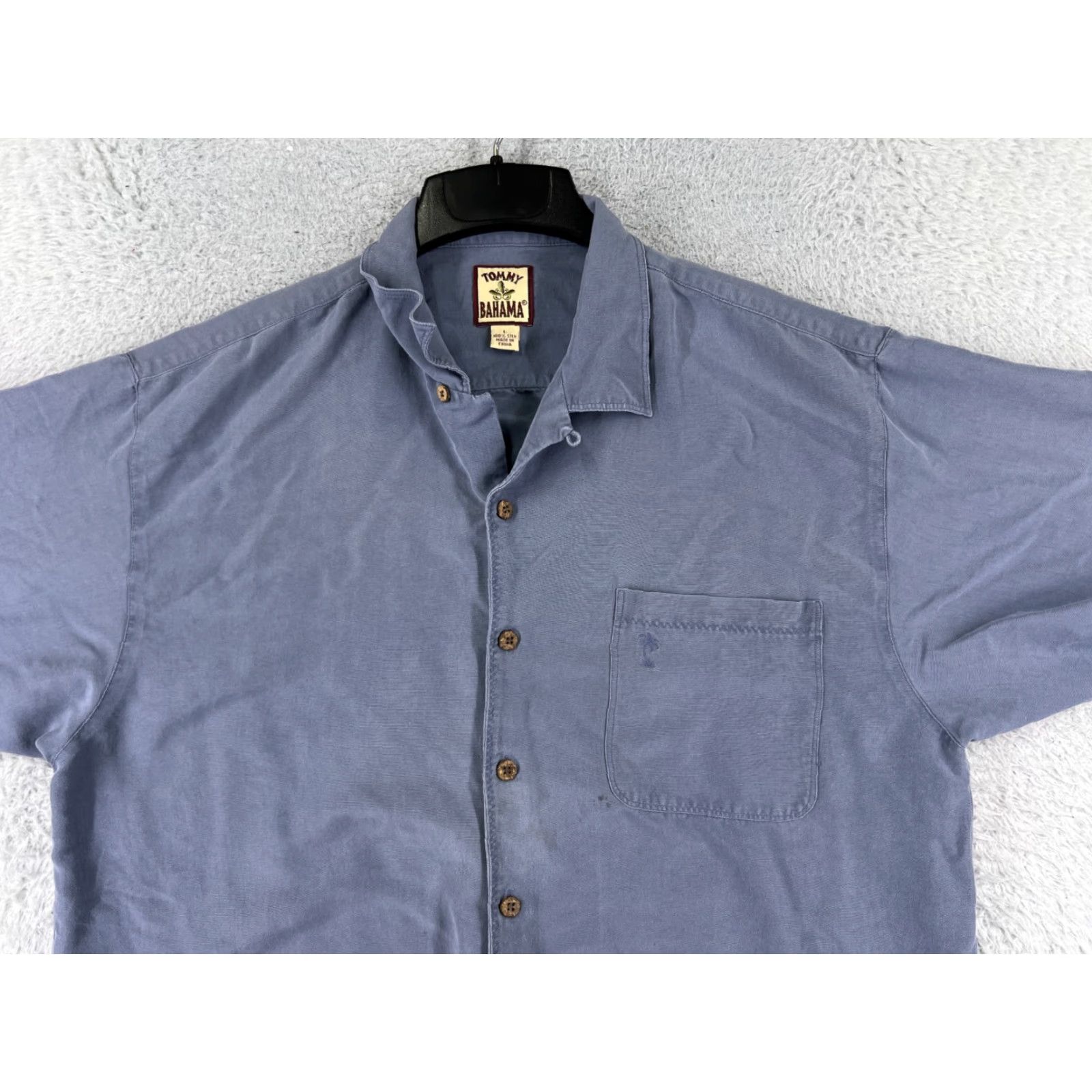Tommy Bahama Tommy Bahama Shirt Mens Large Blue Silk Button Up Hawaiian Beach Vacation Camp Size US L / EU 52-54 / 3 - 6 Thumbnail