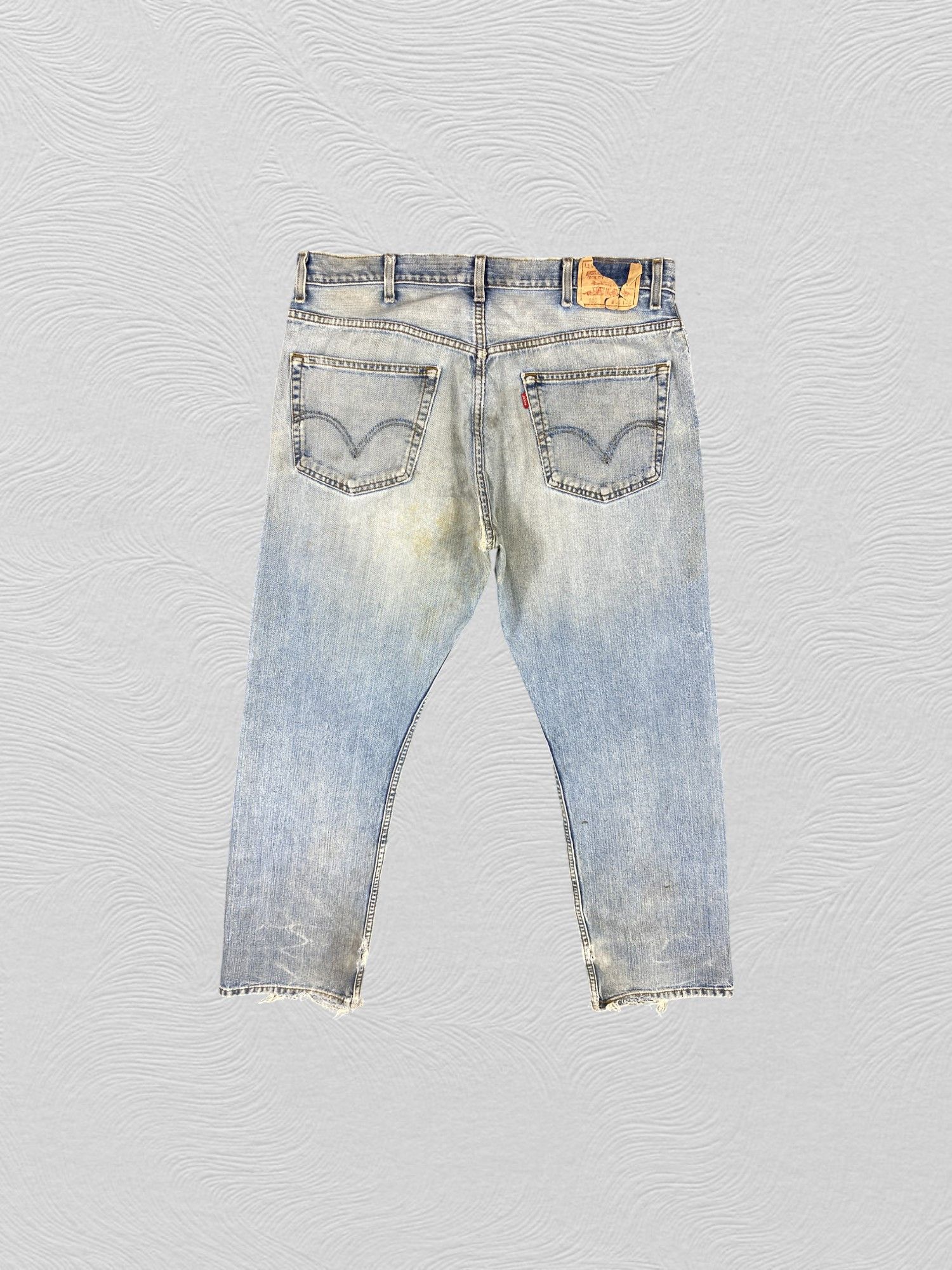 Japanese Brand Dirty Used Blue Vintage Levi's 505 39x31.5 Denim -JN1816 Size US 39 - 2 Thumbnail