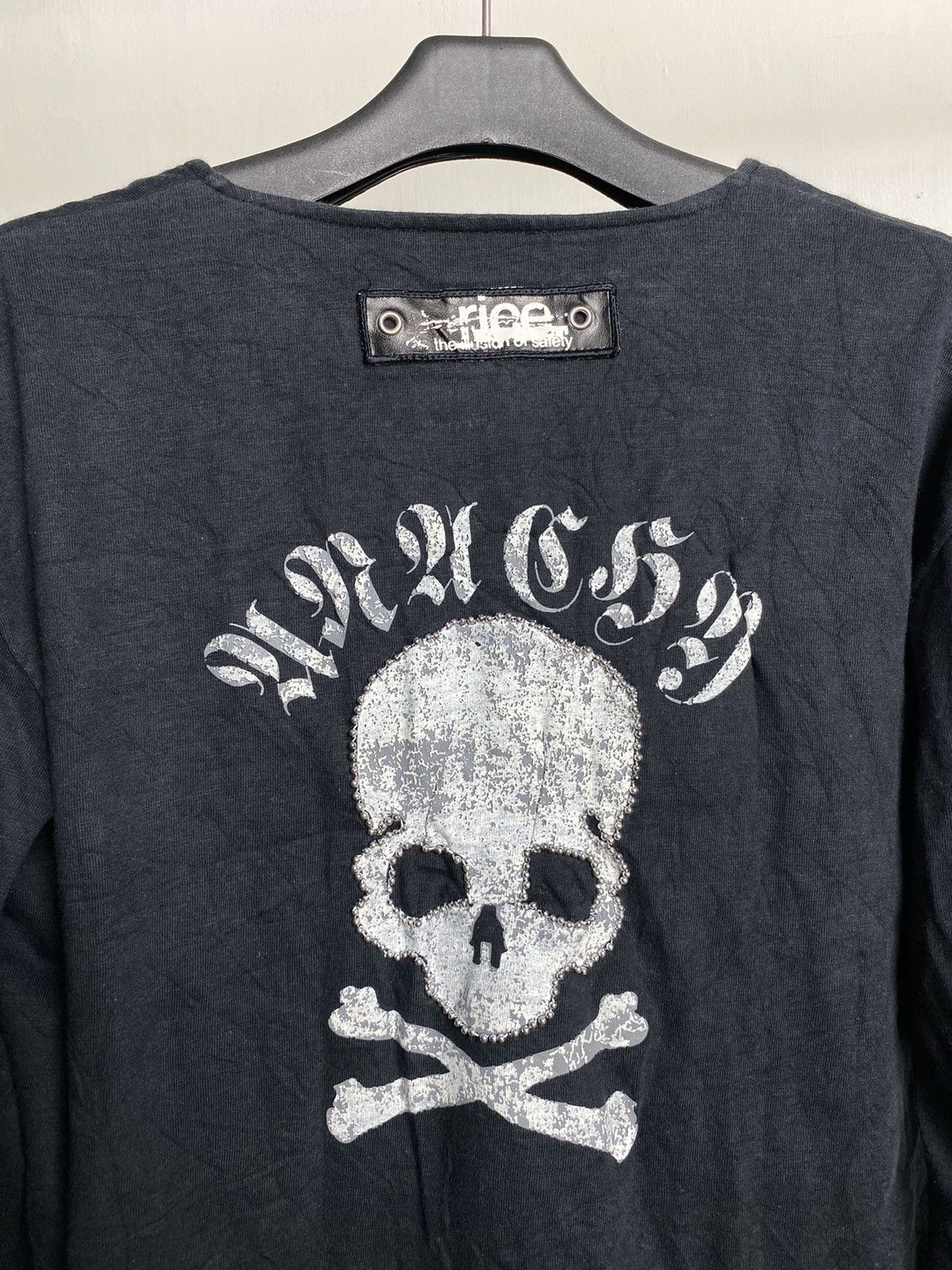 If Six Was Nine × Japanese Brand × Le Grande Bleu (L.G.B.) Dengerous Warning Skull Laces Up Longsleeve Size US M / EU 48-50 / 2 - 5 Thumbnail