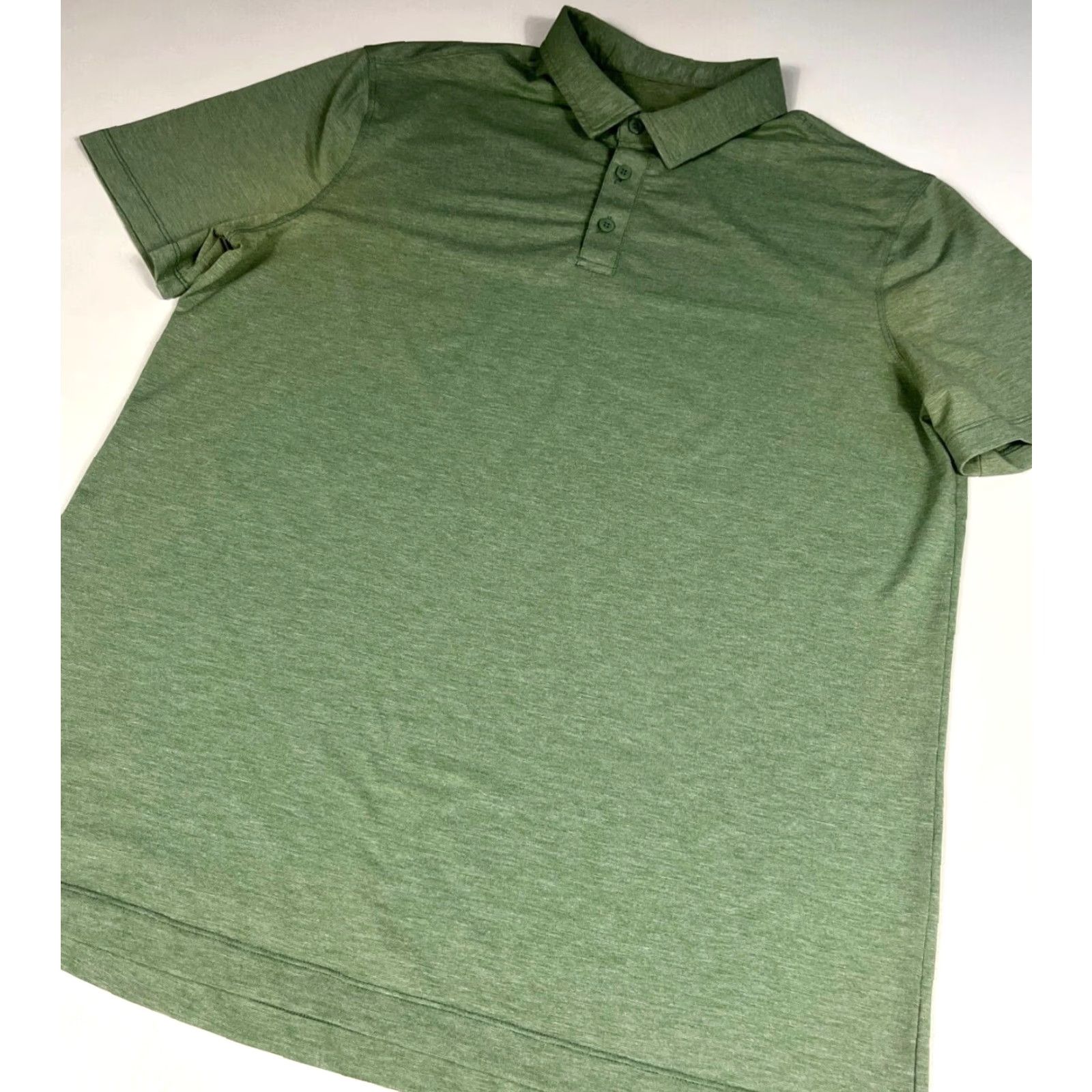 Lululemon Lululemon Men's Performance Polo Shirt Green Sz L Size US L / EU 52-54 / 3 - 2 Thumbnail