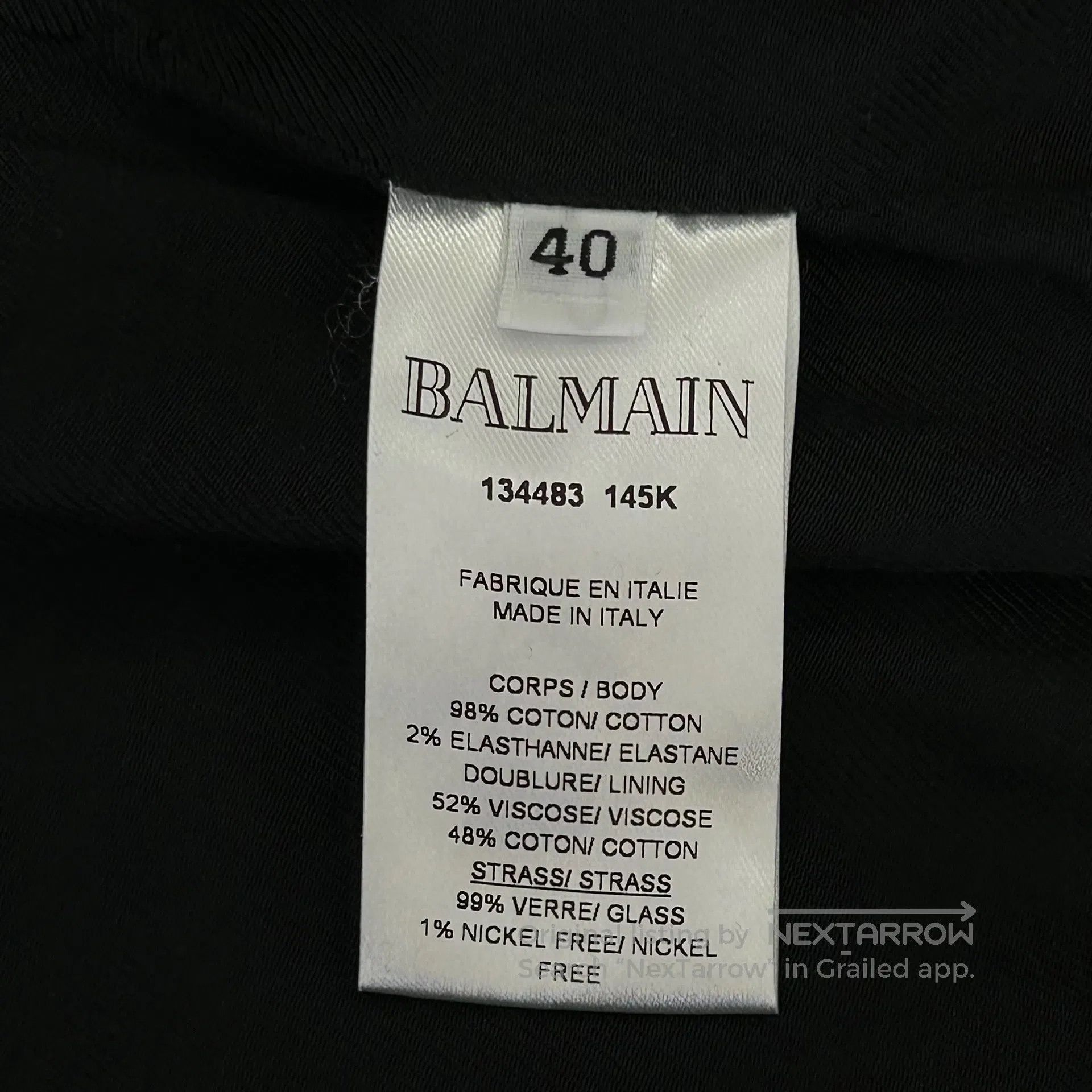 Balmain BALMAIN Heavy-duty full-length black fitted skirt with ful Size 39" - 4 Thumbnail