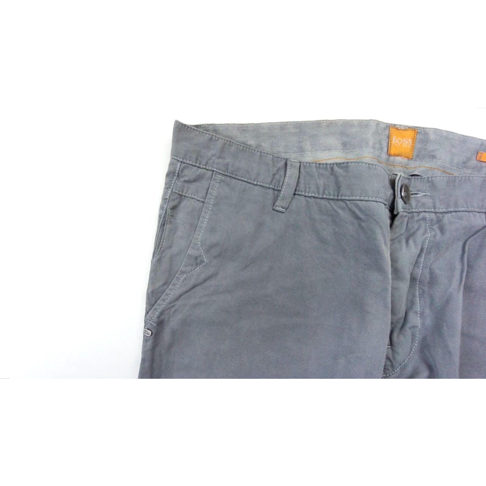 Vintage Hugo Boss Pants Mens 38R Gray Khaki Slim Fit Casual Trousers Size US 38 / EU 54 - 4 Thumbnail