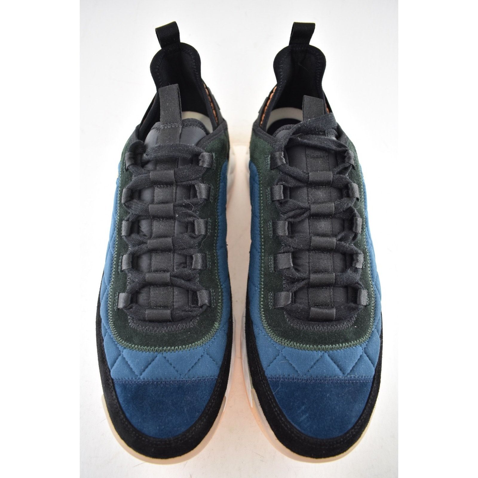 Chanel Mens Blue Green White Black CC Logo Low Top Trainer Sneaker Size US 11 / EU 44 - 7 Thumbnail