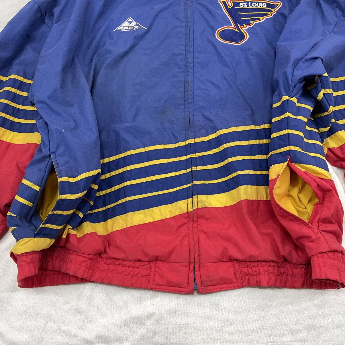 Apex 90s Vintage ST. LOUIS BLUE by APEX Bomber Jacket #1870/08 Size US XL / EU 56 / 4 - 11 Thumbnail