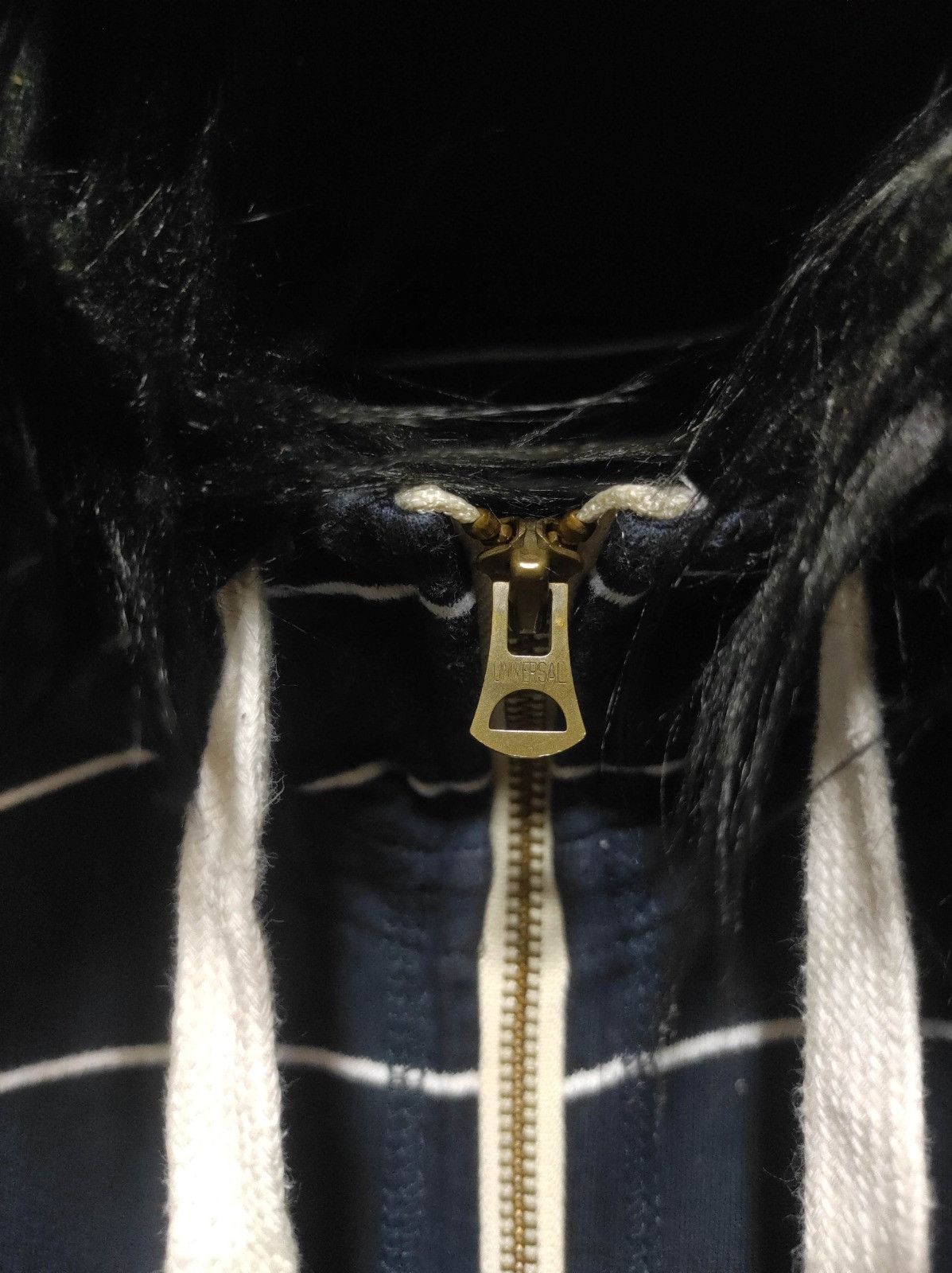 Japanese Brand X'tyle Stripe zip fur hoodie LGB style Size US XL / EU 56 / 4 - 6 Thumbnail