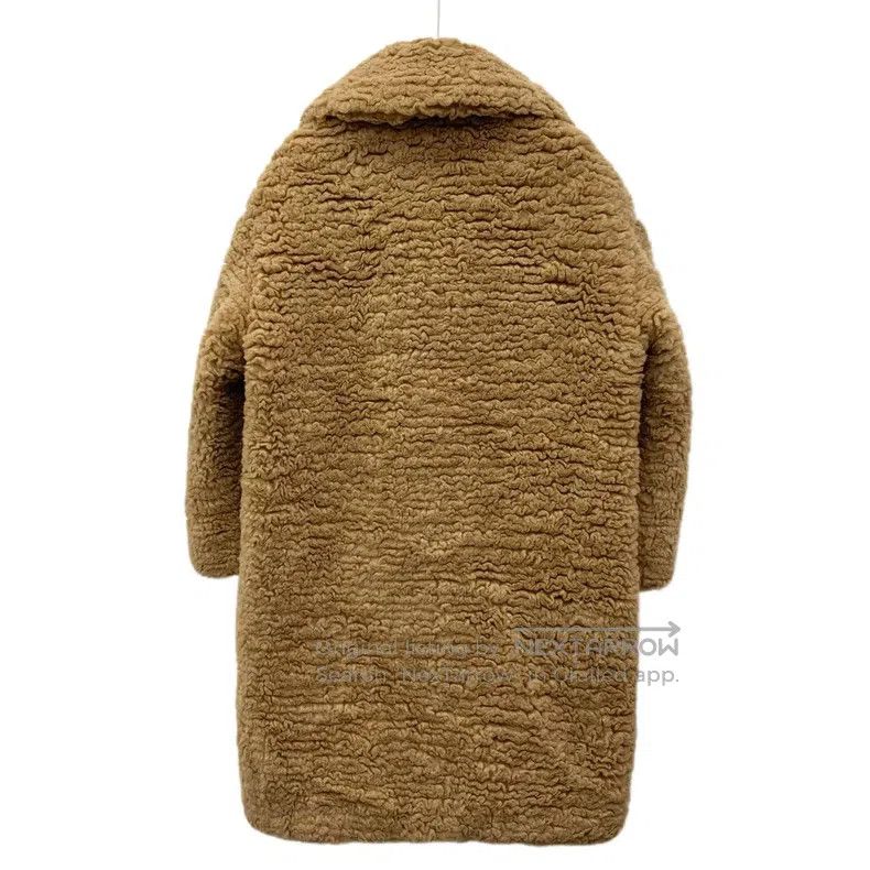 Hermes Hermes Brown Teddy alpaca fur collar long sleeve coat Size XXS / US 00 / IT 34 - 2 Thumbnail