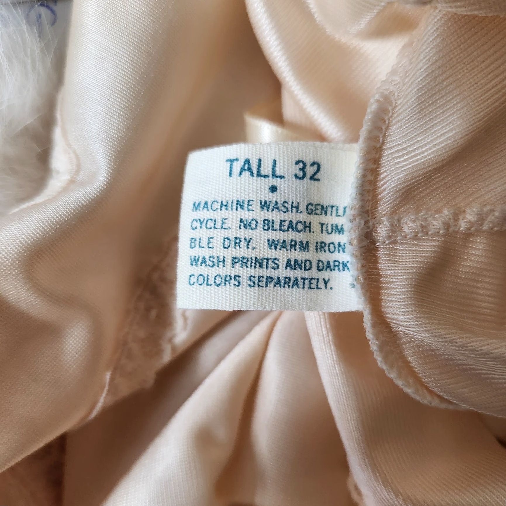 Vintage Lorraine Slip Dress Vintage Beige Satin Lace Tall/Small Size S / US 4 / IT 40 - 7 Thumbnail