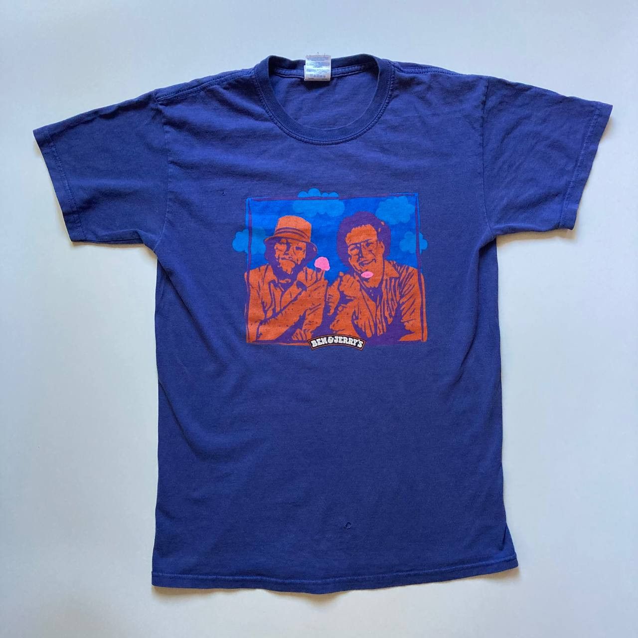 Arts & Science Vintage Ben & Jerry Piece Love Ice Cream Art Faded Tee Size US S / EU 44-46 / 1 - 1 Thumbnail