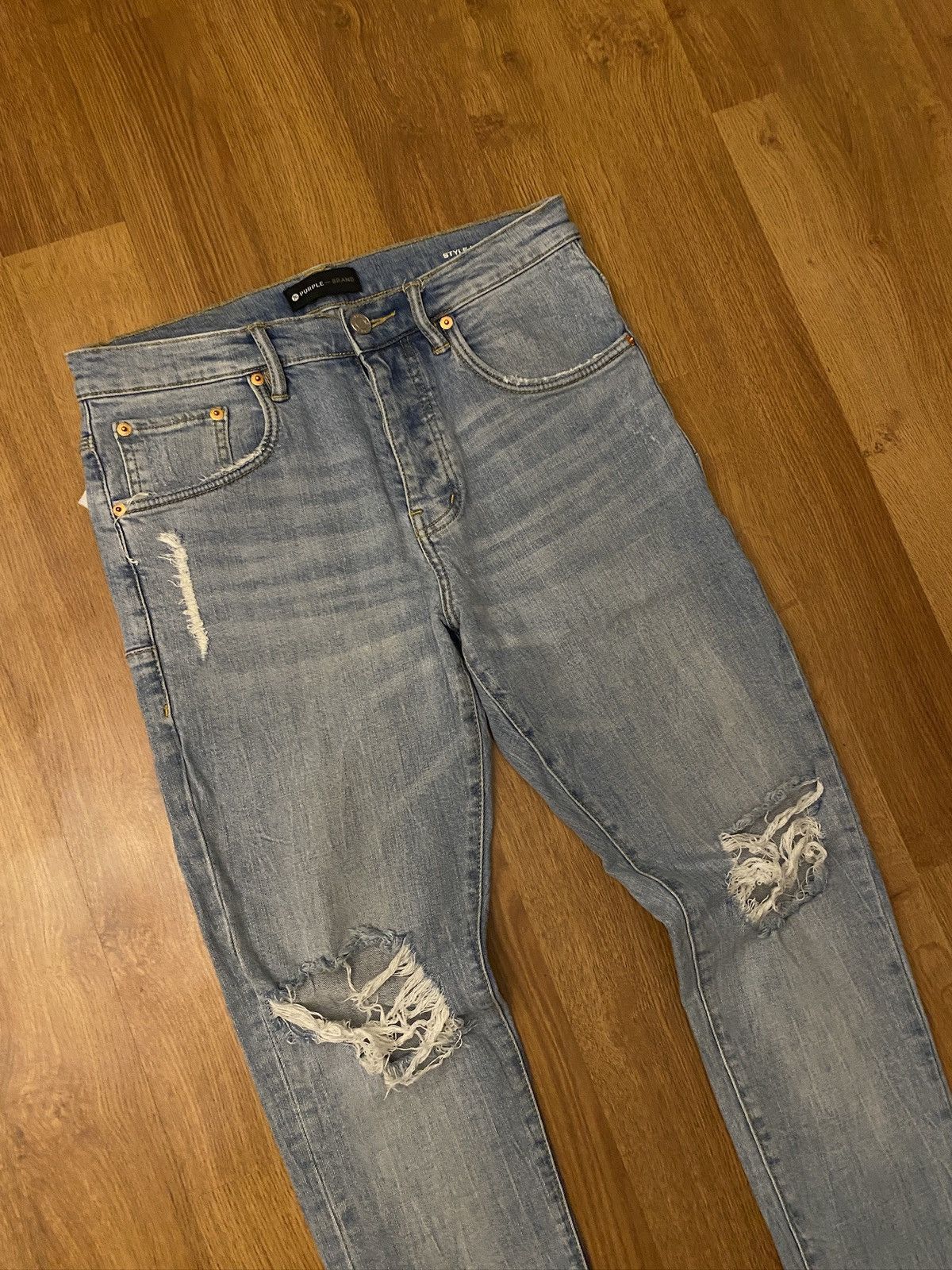 Purple Brand Purple Brand Jeans P0002 Indigo Blowout Size US 31 - 5 Thumbnail
