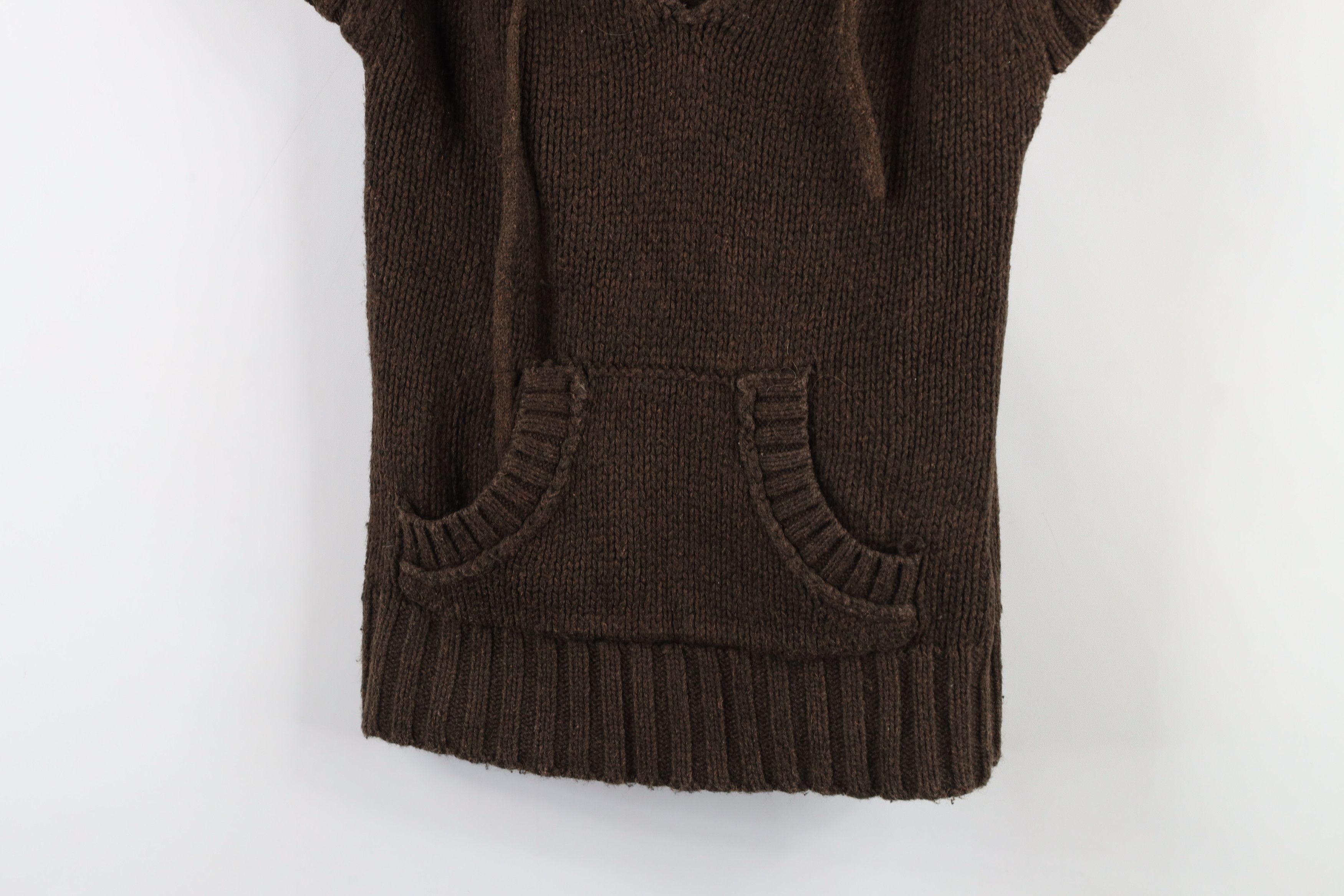 Mossimo × Vintage Vintage 90s Y2K Mossimo Cropped Bella Knit Hoodie Sweater Size XS / US 0-2 / IT 36-38 - 3 Thumbnail