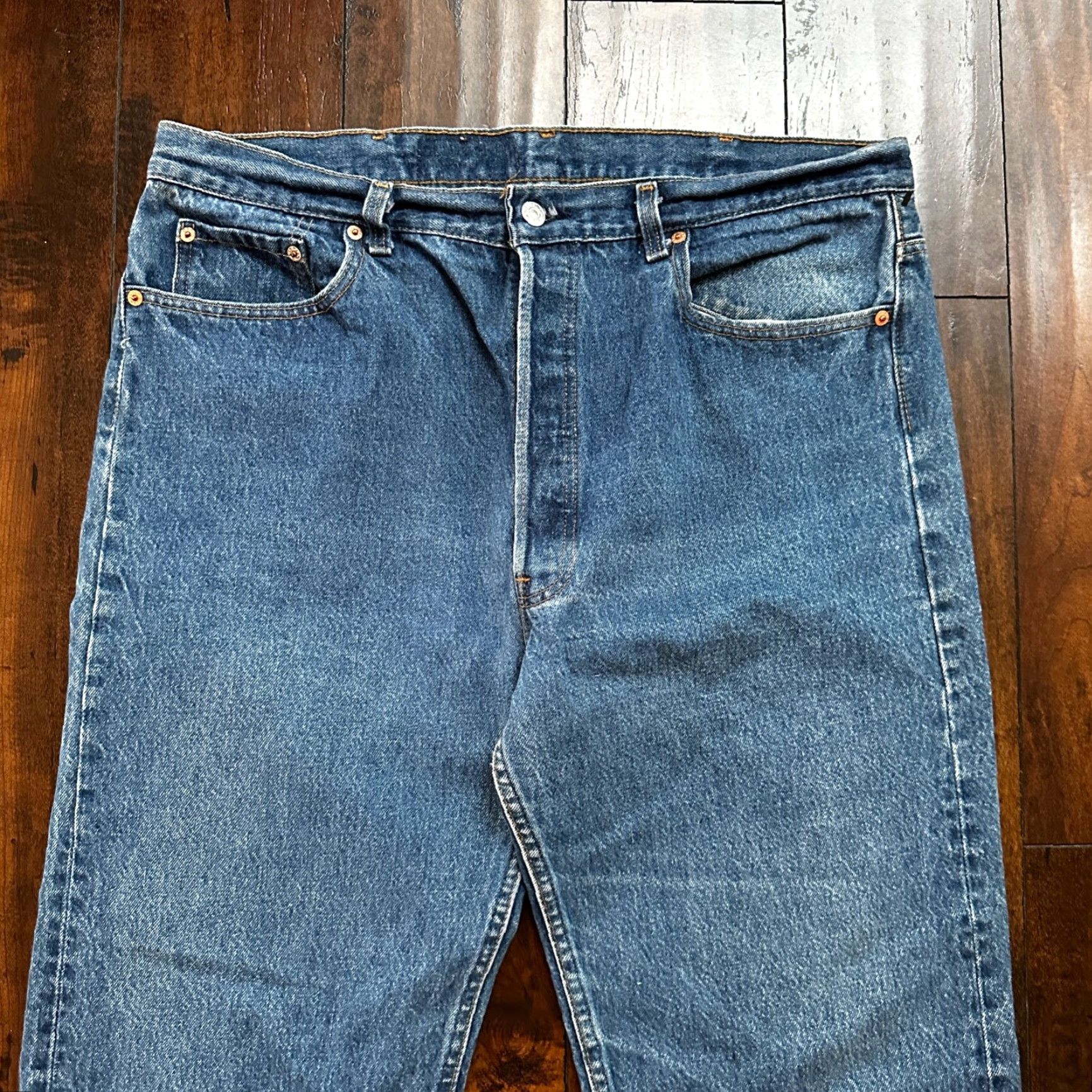 Levi's VTG Levi's 501 Jeans Button Fly Straight 40x36 Blue Denim Men Regular 90s Vintage USA Tag 501 Series Mens Jeans Size US 40 / EU 56 - 2 Thumbnail