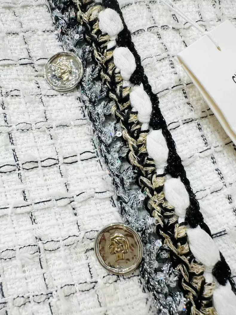 Chanel Chanel 25S white silhouette tweed short jacket Size S / US 4 / IT 40 - 6 Thumbnail