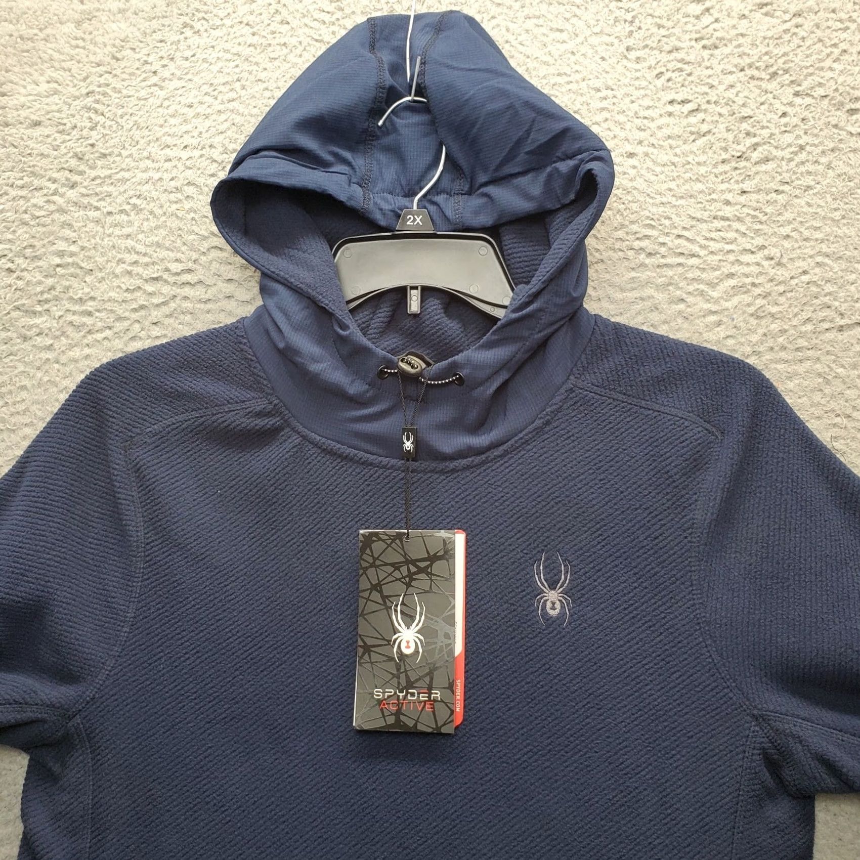 Spyder Spyder Activewear Hoodie Mens Small Navy Pouch Pockets Drawcord Adjustable Hooded Neck Size US S / EU 44-46 / 1 - 5 Thumbnail
