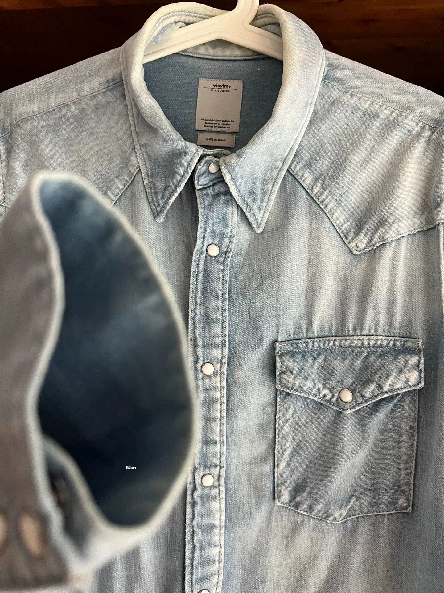 Visvim visvim 2017 Washed Distressed Paisley Denim Shirt Size US L / EU 52-54 / 3 - 9 Thumbnail