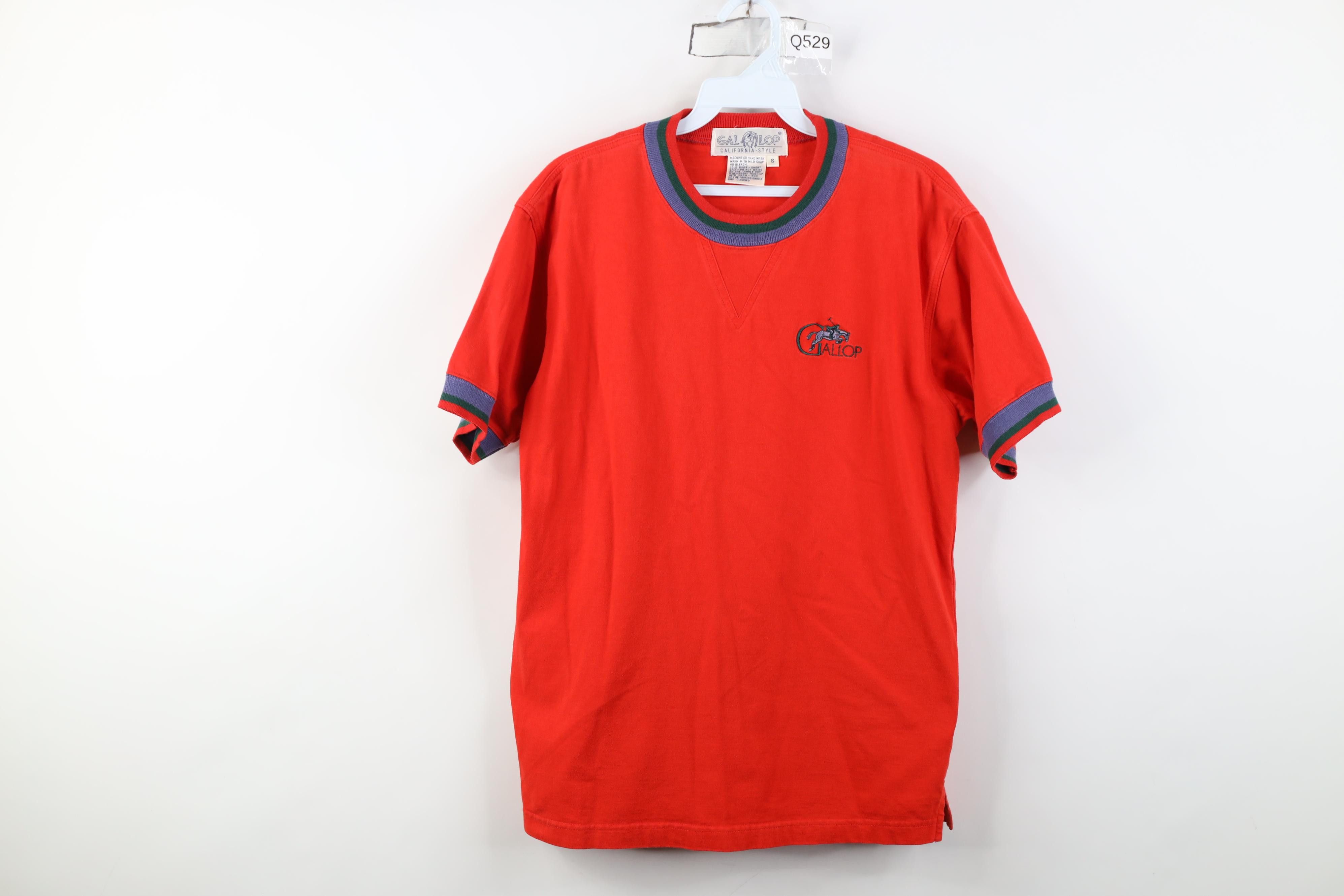 Vintage Vintage 90s Streetwear Heavyweight Horse Equestrian T-Shirt Size US S / EU 44-46 / 1 - 1 Thumbnail