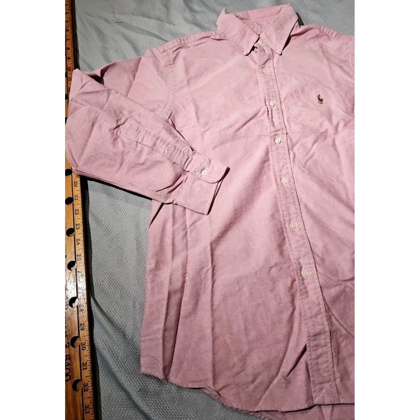 Polo Ralph Lauren Ralph Lauren Shirt Mens 16 32/33 Red Custom Fit Button-Down Polo Collar Preppy Embroidered Pony Button-Up Knit Cotton Casual Formal Business Size US L / EU 52-54 / 3 - 4 Thumbnail