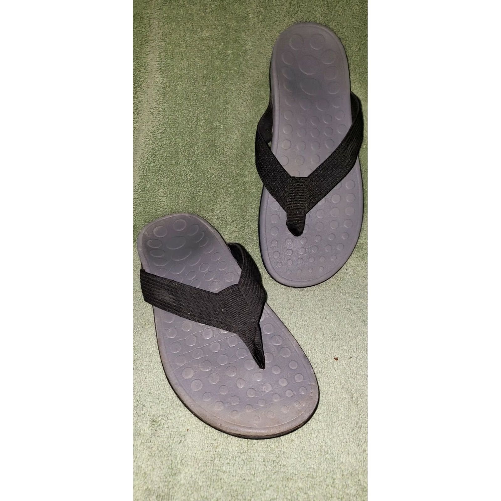 Vionic Vionic Wave Sandal Toe Post Womens US 9 Black Orthotic Footbed Orthoheel Slip On Beach Pool Casual Mens Womens Girls Size US 9 / IT 39 - 2 Thumbnail