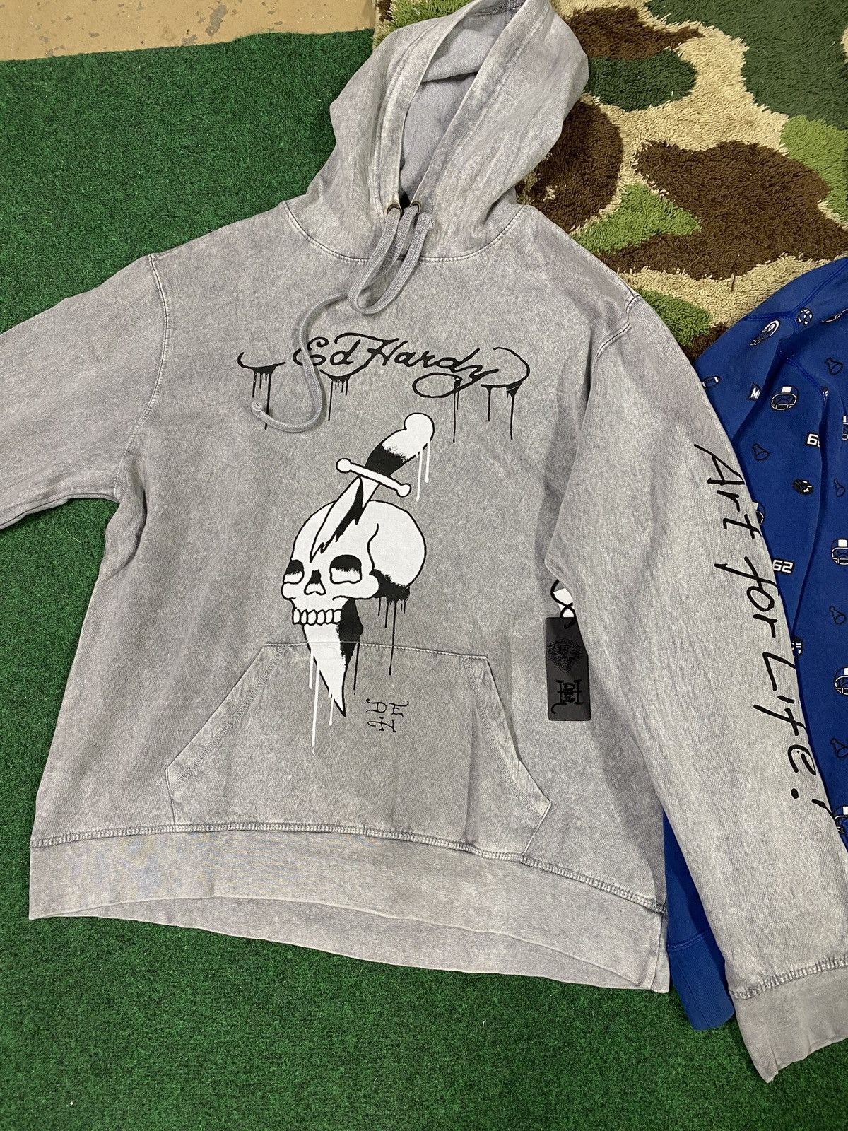Ed Hardy Ed Hardy Art is Life Grey Hoodie Brand New Large Size L / US 10 / IT 46 - 1 Thumbnail