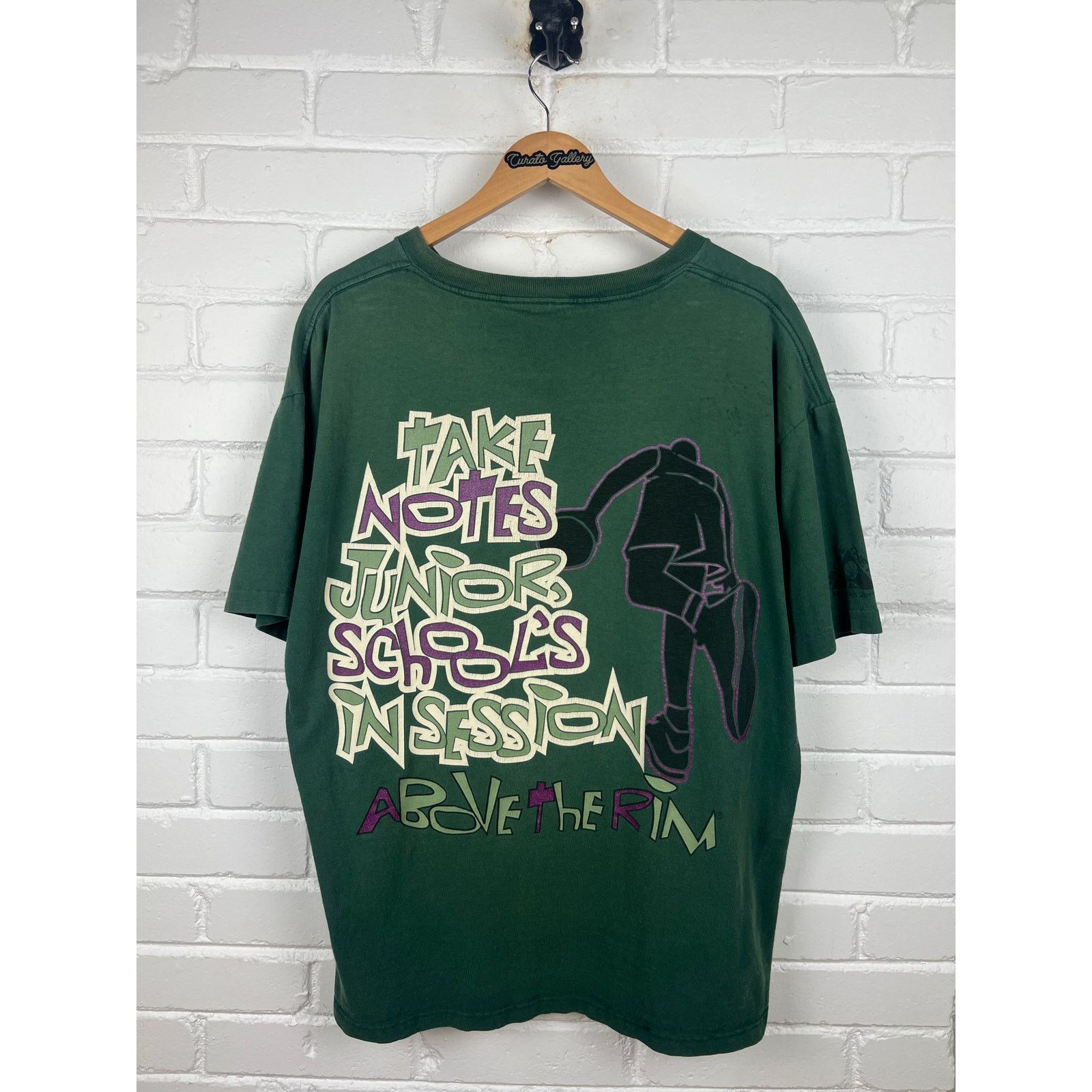 Vintage 90s Above The Rim Reebok Take Notes Junior Tee XL