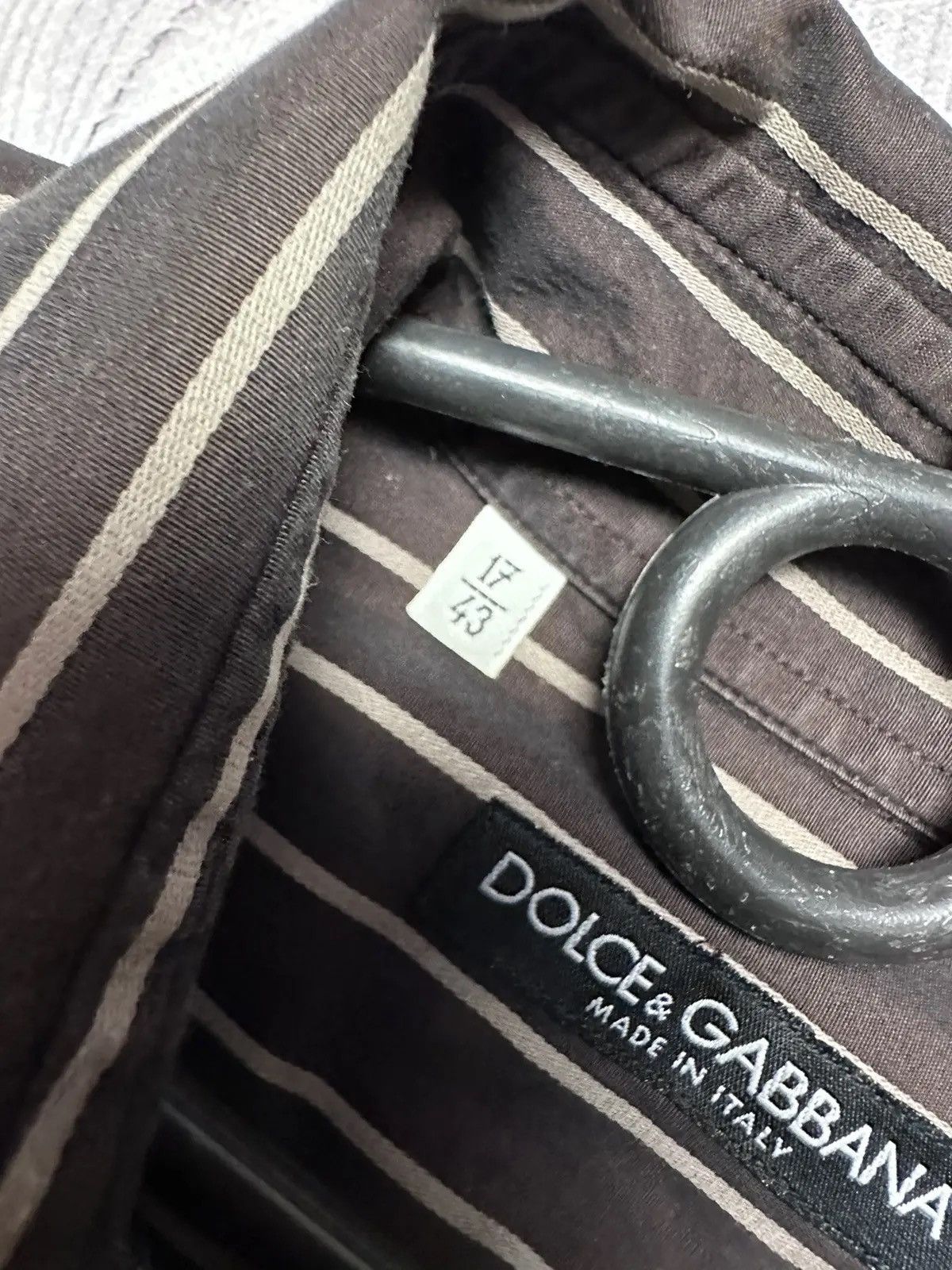 Dolce & Gabbana Vintage Dolce Gabbana shirt striped brown rare L Size US L / EU 52-54 / 3 - 4 Thumbnail