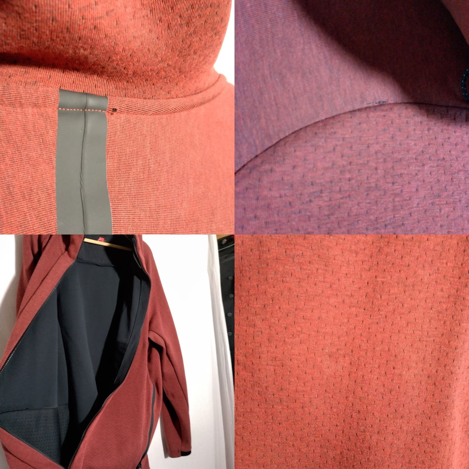 Nike Nike Tech Fleece Hoodie Men XXL Cayenne 2 Way Zipper Full Zip Sweatshirt Pocket Logo Sportswear Size US XXL / EU 58 / 5 - 9 Thumbnail