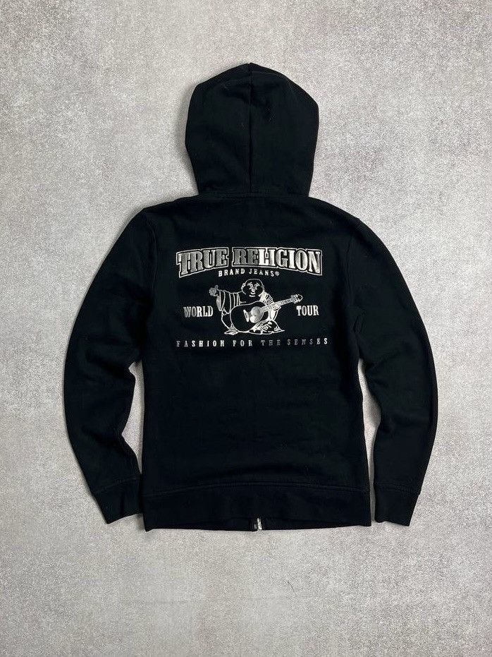 True Religion × Vintage VINTAGE TRUE RELIGION BUDDA BIG LOGO ZIP HOODIE Y2K S Size US S / EU 44-46 / 1 - 1 Thumbnail