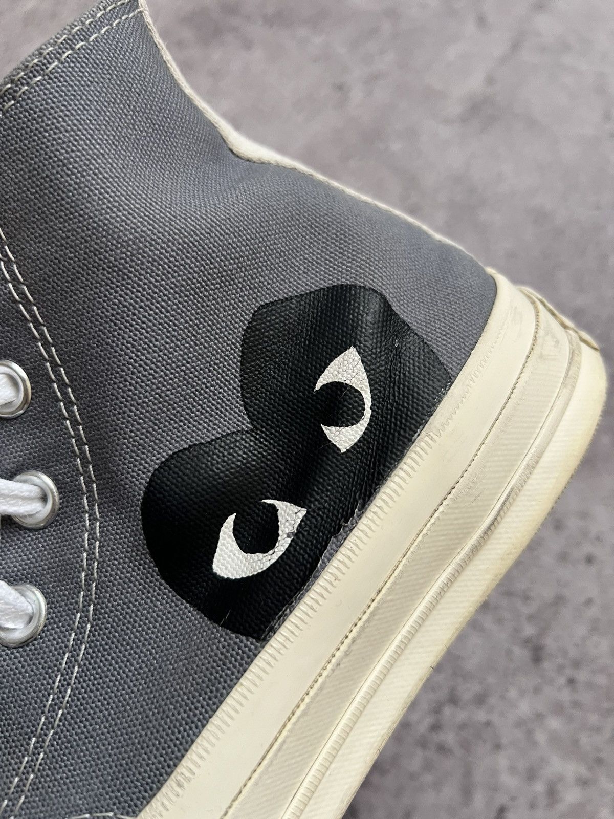 Comme des Garcons PLAY × Converse Vintage Converse Comme Des Garcons Play High top shoes Size US 5.5 / EU 38 - 4 Thumbnail