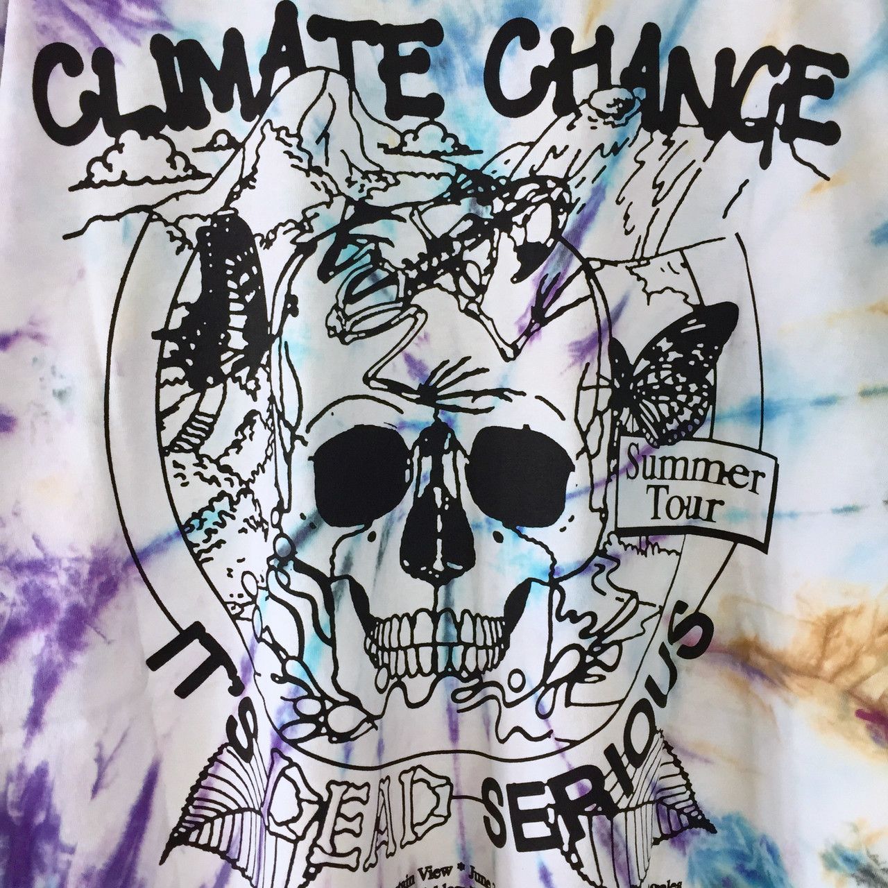 Online Ceramics ONLINE CERAMICS CLIMATE CHANGE IS DEAD SERIOUS TIE-DYE TEE Size US XL / EU 56 / 4 - 4 Thumbnail