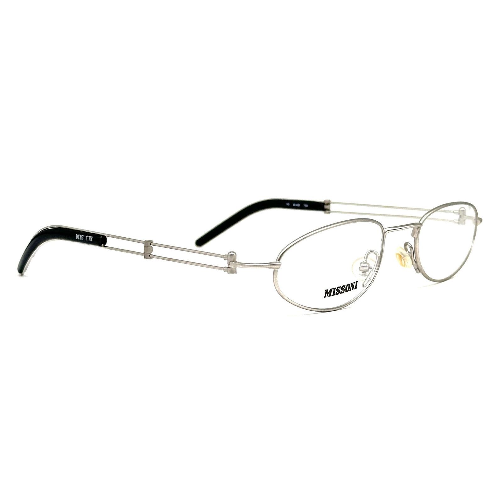 Missoni Missoni M445 steampunk silver eyeglasses frames Italy 80 NOS Size ONE SIZE - 4 Thumbnail