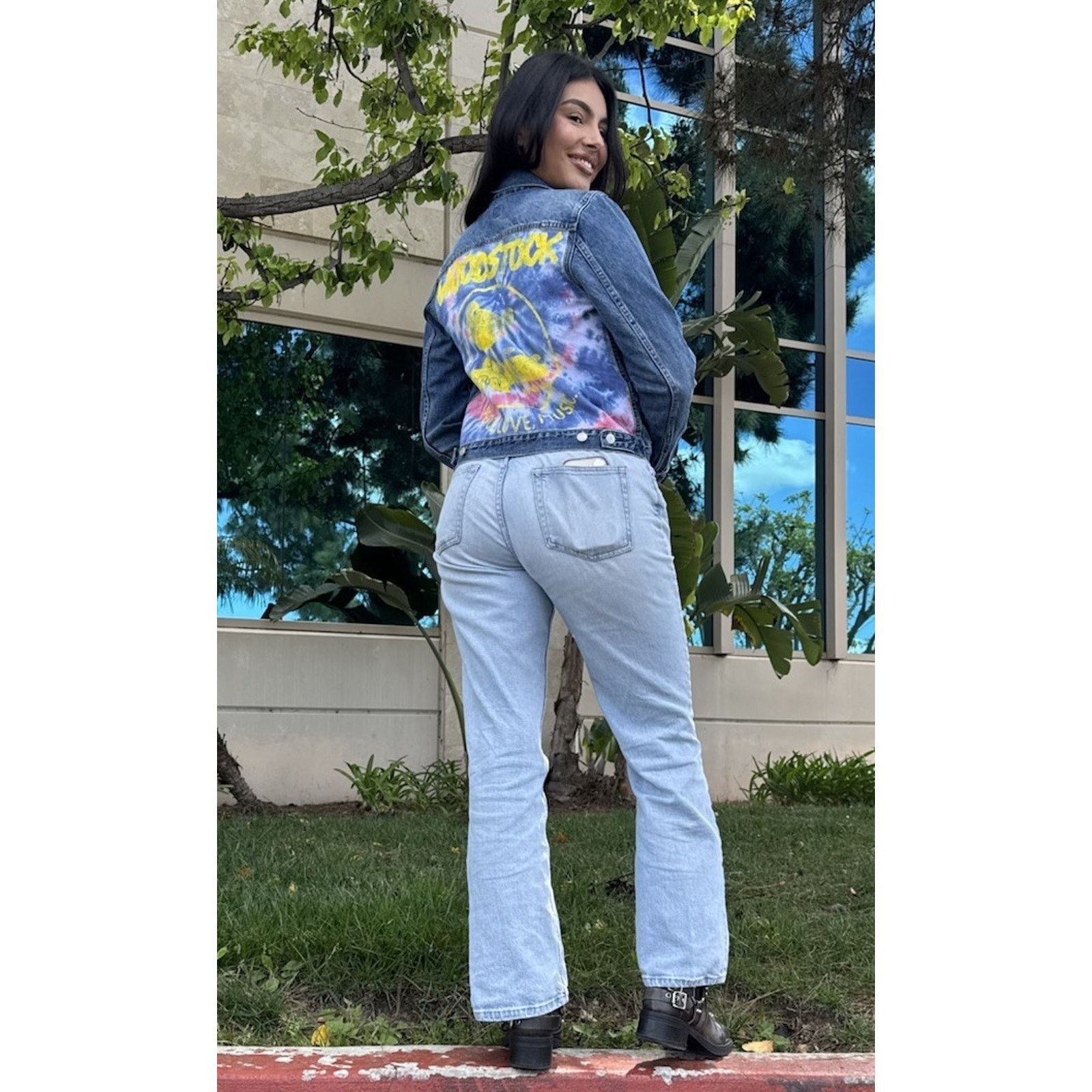 Gap WOODSTOCK 60s Tie Dye Upcycled Vintage Retro Denim Jacket M Size M / US 6-8 / IT 42-44 - 2 Thumbnail