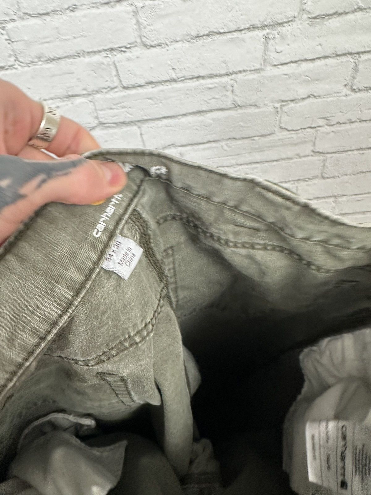Carhartt (34x29) FADED PAINT THRASHED Carhartt Work Pants Size US 34 / EU 50 - 5 Thumbnail