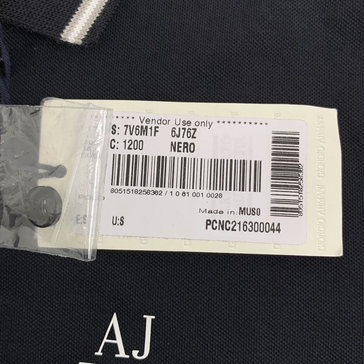 Armani Armani Black Logo Cotton Polo Shirt K26WX Size US S / EU 44-46 / 1 - 7 Thumbnail