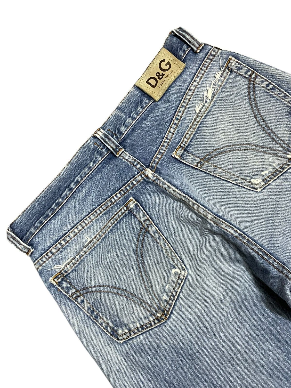Dolce & Gabbana Vintage Y2K Dolce & Gabbana Distressed Side Tape Short Jeans Size US 32 / EU 48 - 5 Thumbnail
