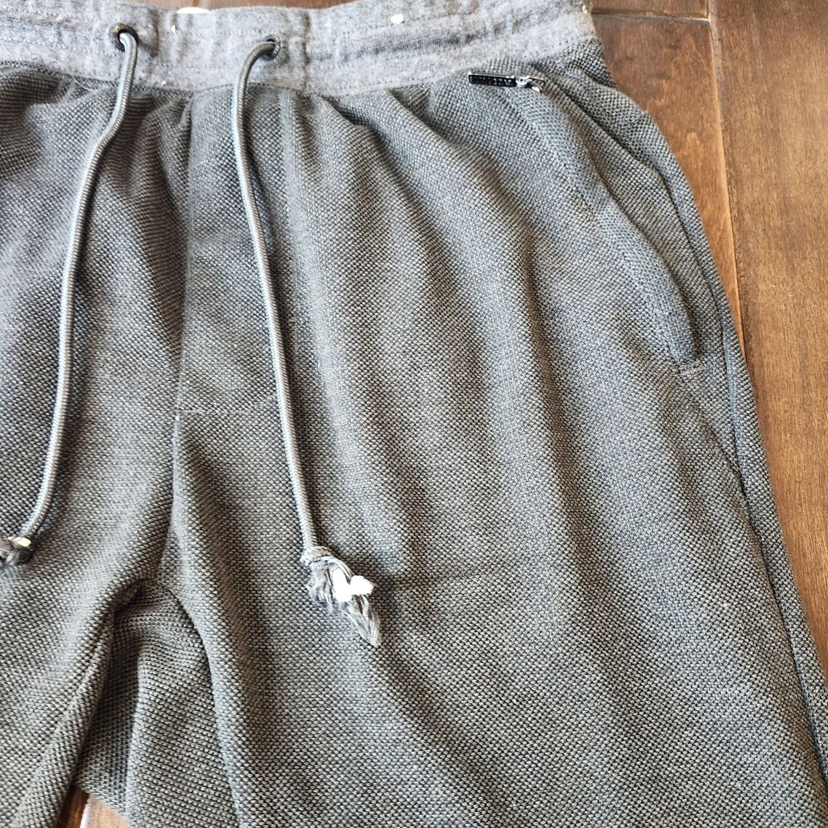 Vintage Pull&Bear Jogger Sweatpants Mens M Gray Zip Pocket Casual Drawstring Sweatpants Athleisure Mens M Gray Size US 31 - 6 Thumbnail