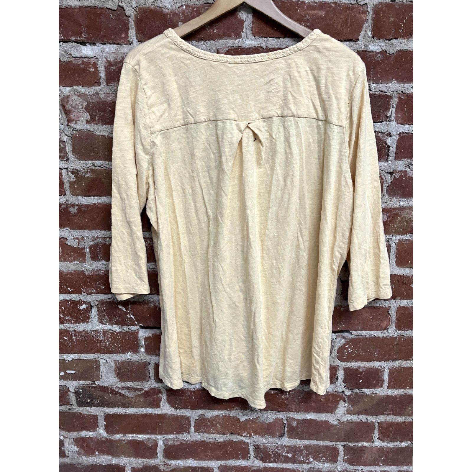 Coldwater Creek Coldwater Creek Blouse 3/4 Sleeve Womens Yellow 2X Plus Blouse Womens Shirt Size XXL / US 16-18 / IT 52-54 - 2 Thumbnail