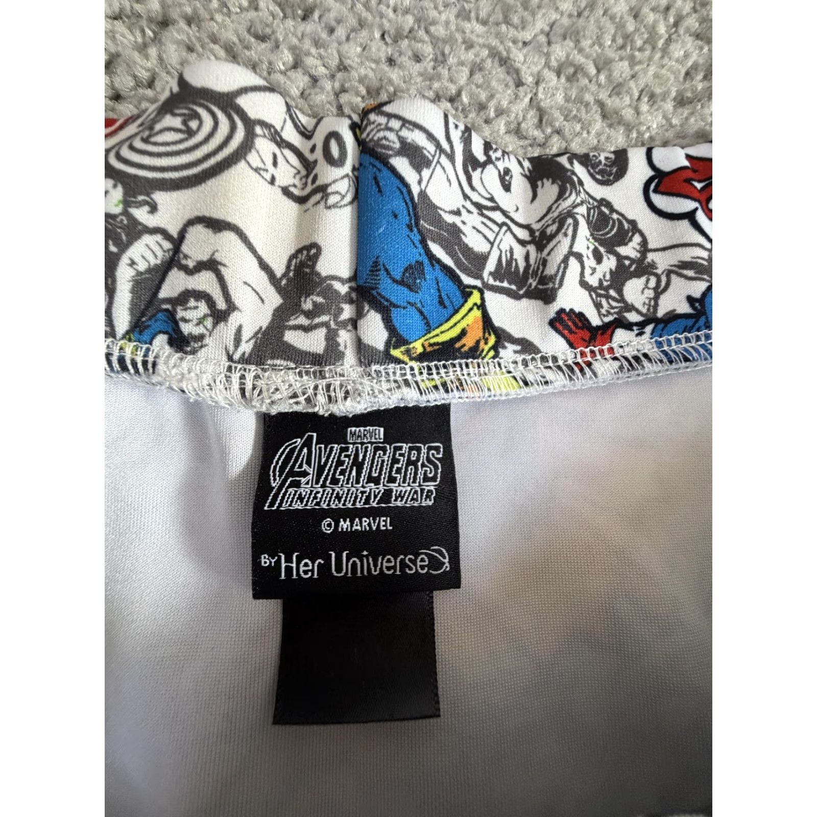 Vintage Her Universe Skirt 24W Womens Avengers Infinity War Marvel Skater Comic Print Size 42" / US 20 - 3 Thumbnail