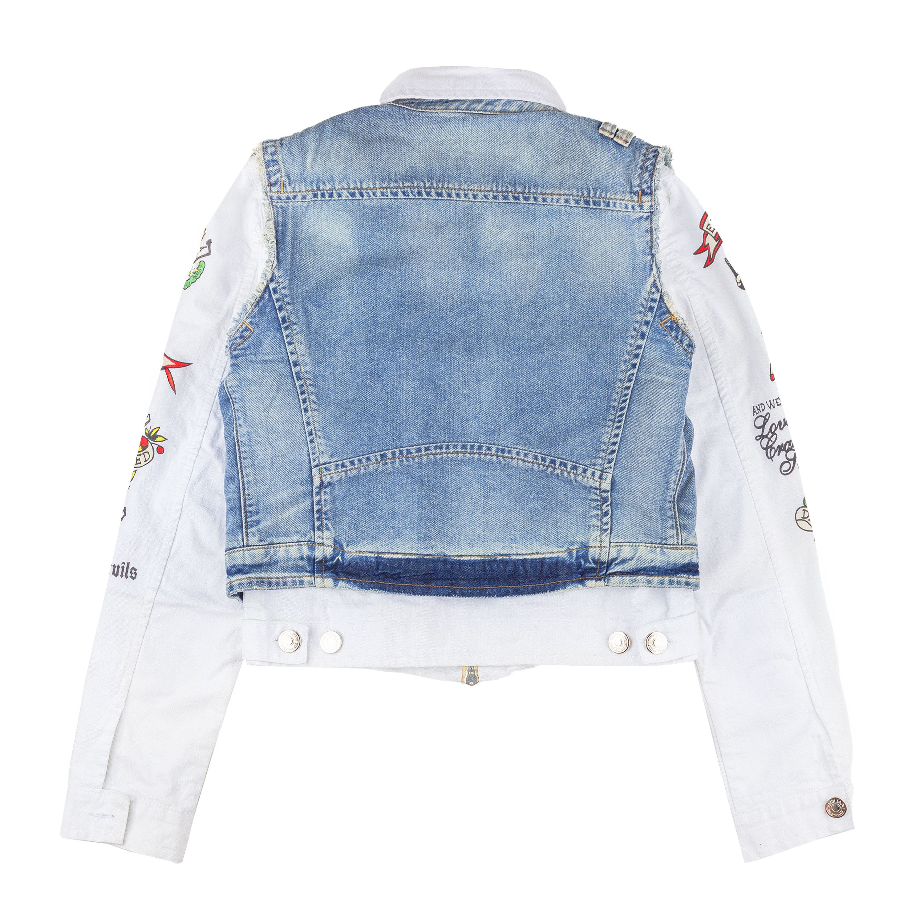 Dsquared2 DSQUARED2 Tattoo Print Detachable Jacket with Denim Vest Size US M / EU 48-50 / 2 - 7 Thumbnail